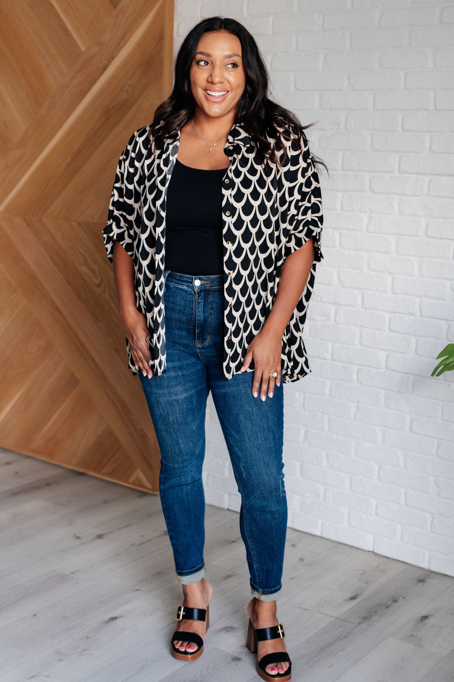 Art Deco Button Up Blouse - ee:some