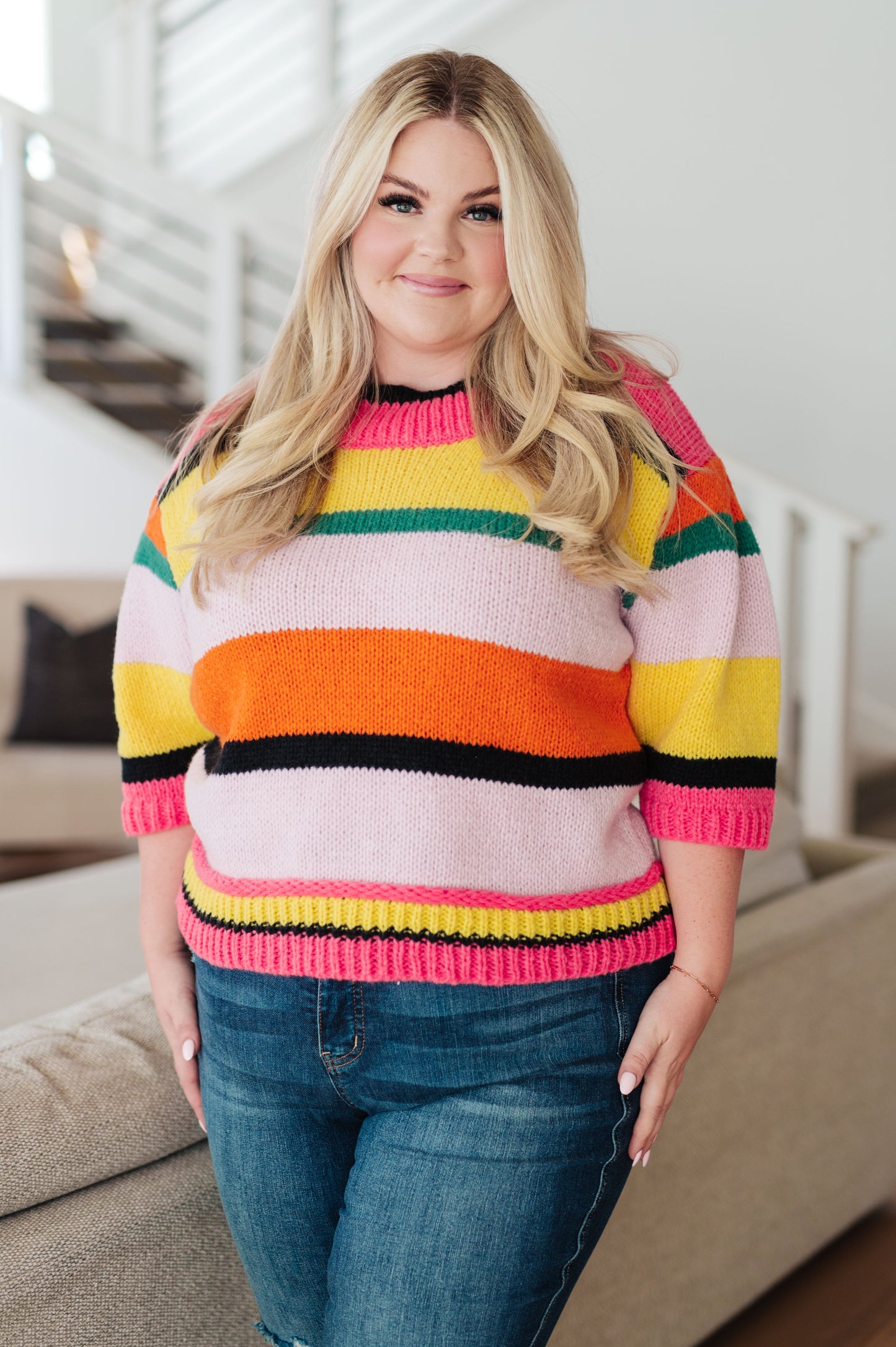 Bright Side Striped Sweater - BiBi