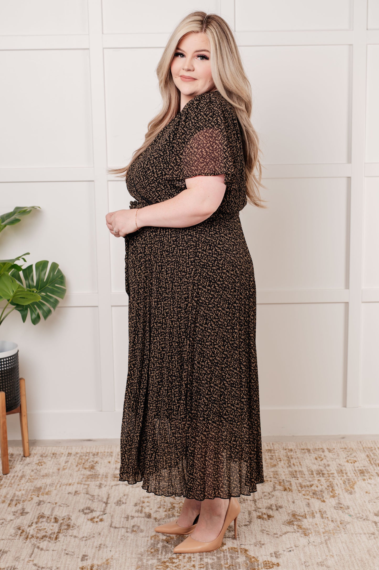 Cause a Scene Surplice Neck Dress - Polagram