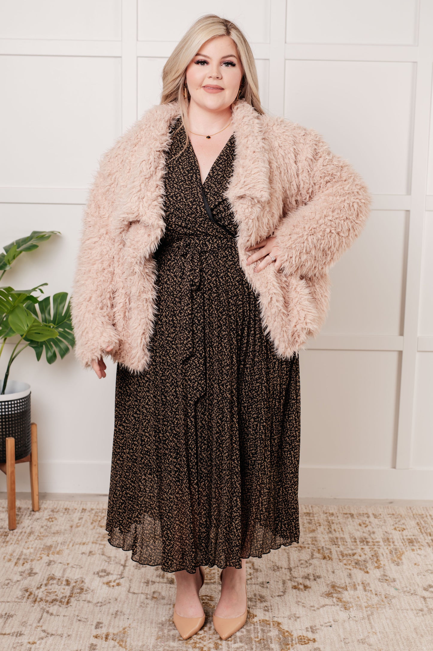 Cause a Scene Surplice Neck Dress - Polagram