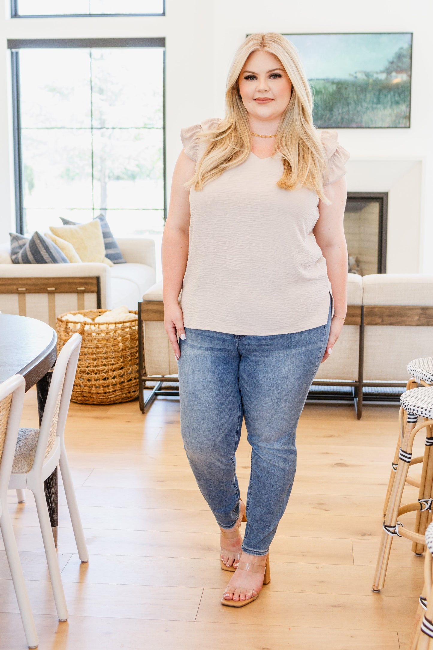 Change of Tune Ruffle Tank - One Eleven North
