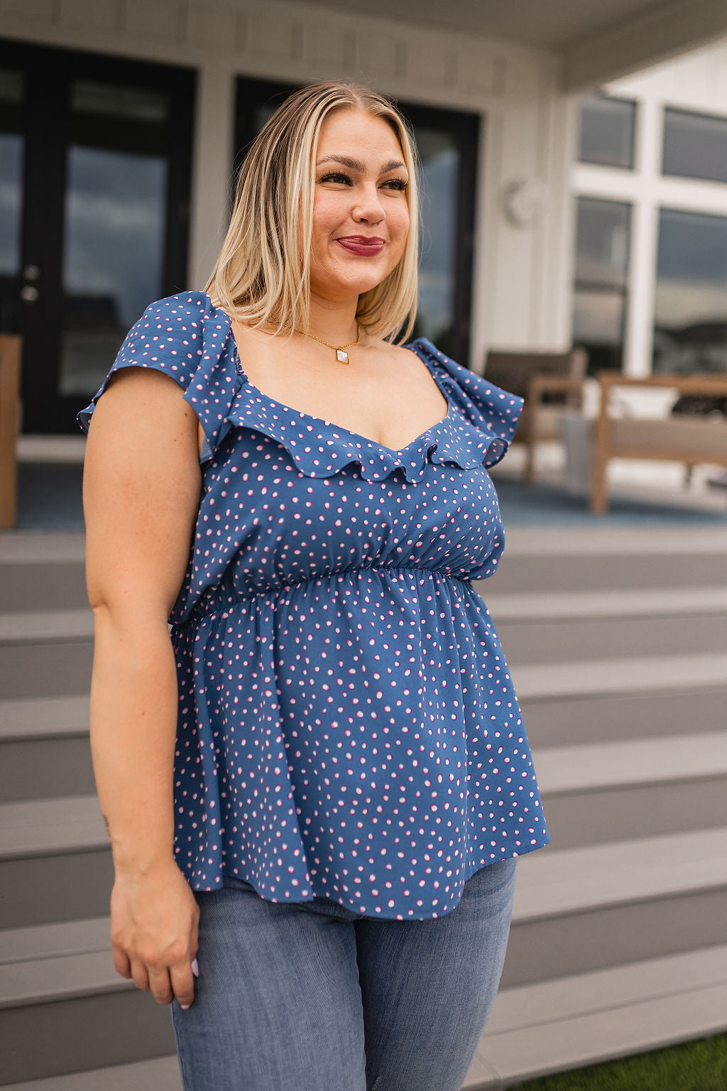 Connect the Dots Peplum Blouse - Andree By Unit
