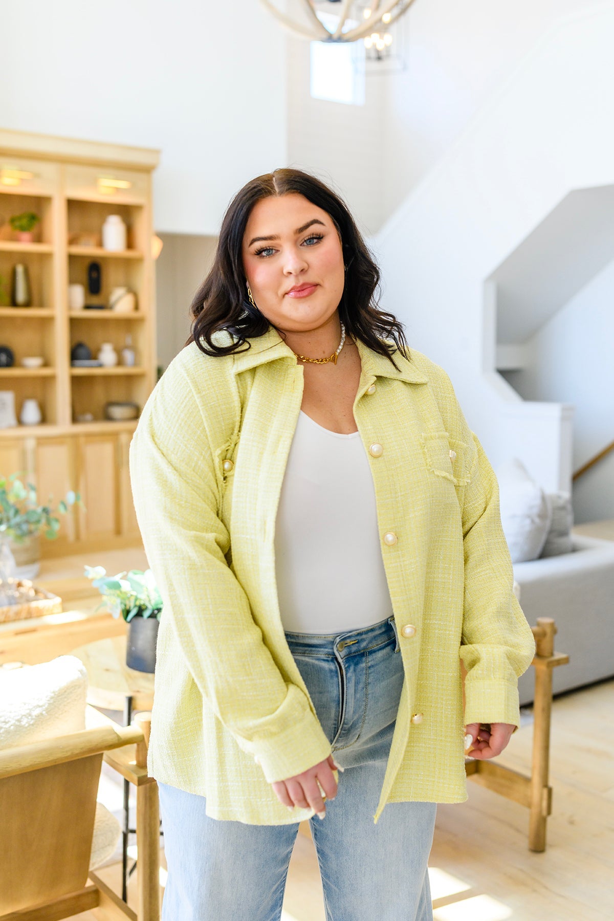 Daydreams Shacket in Yellow - Andree By Unit