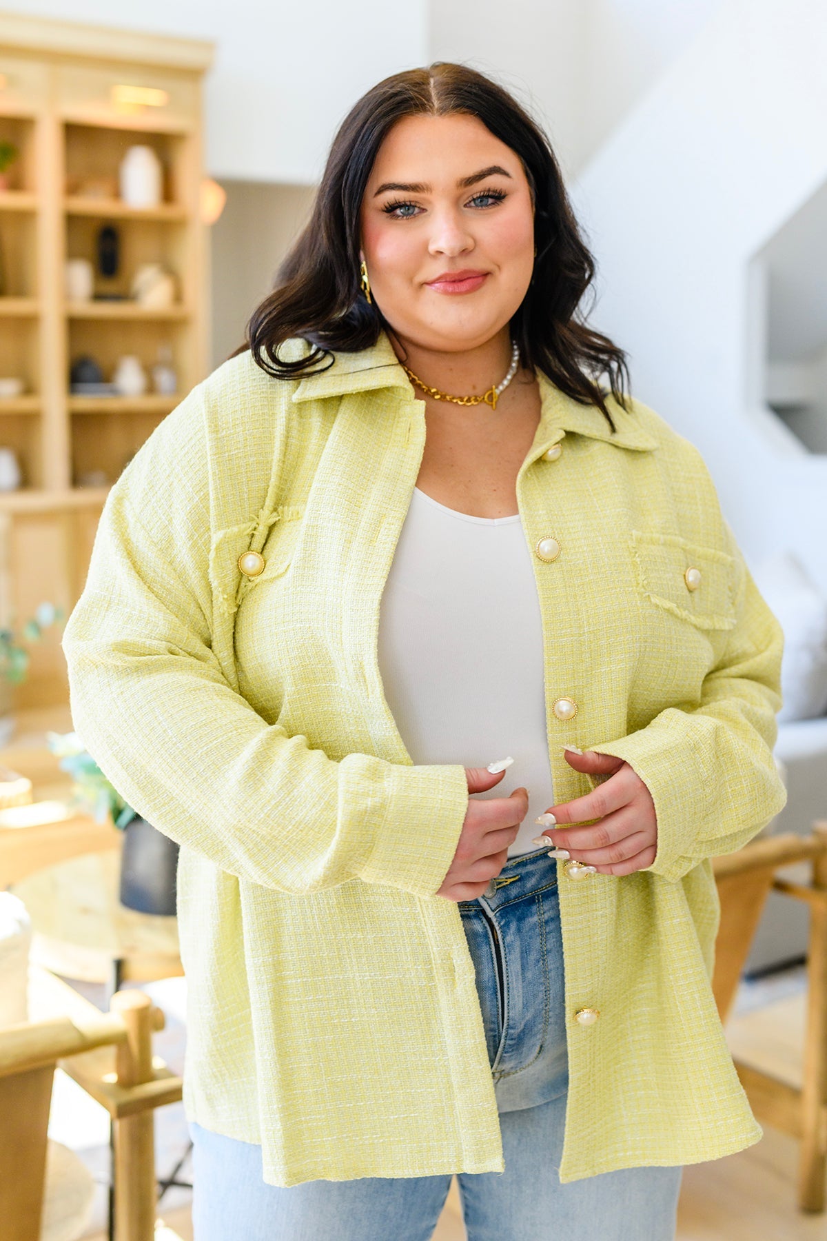 Daydreams Shacket in Yellow - Andree By Unit