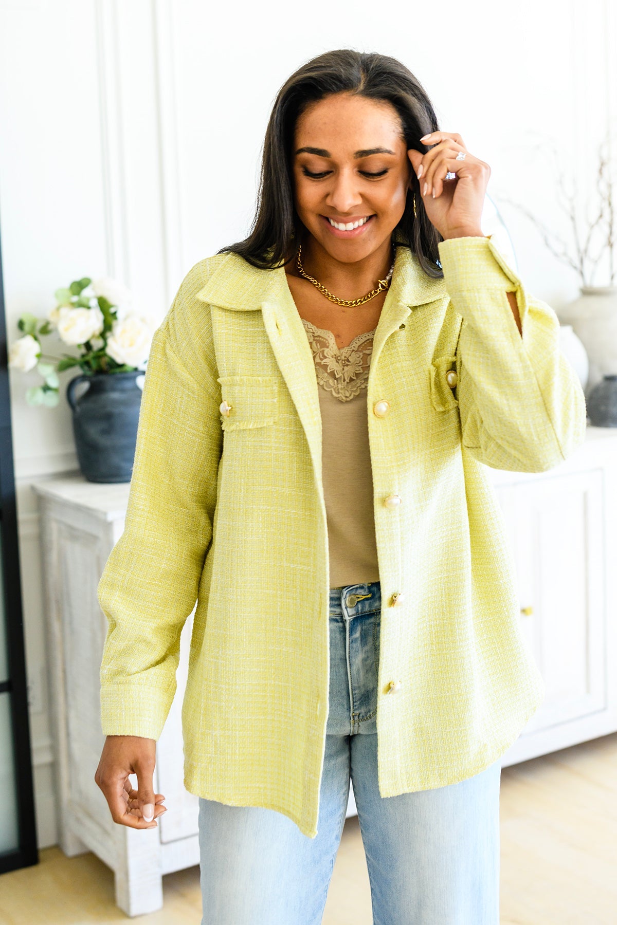 Daydreams Shacket in Yellow - Andree By Unit