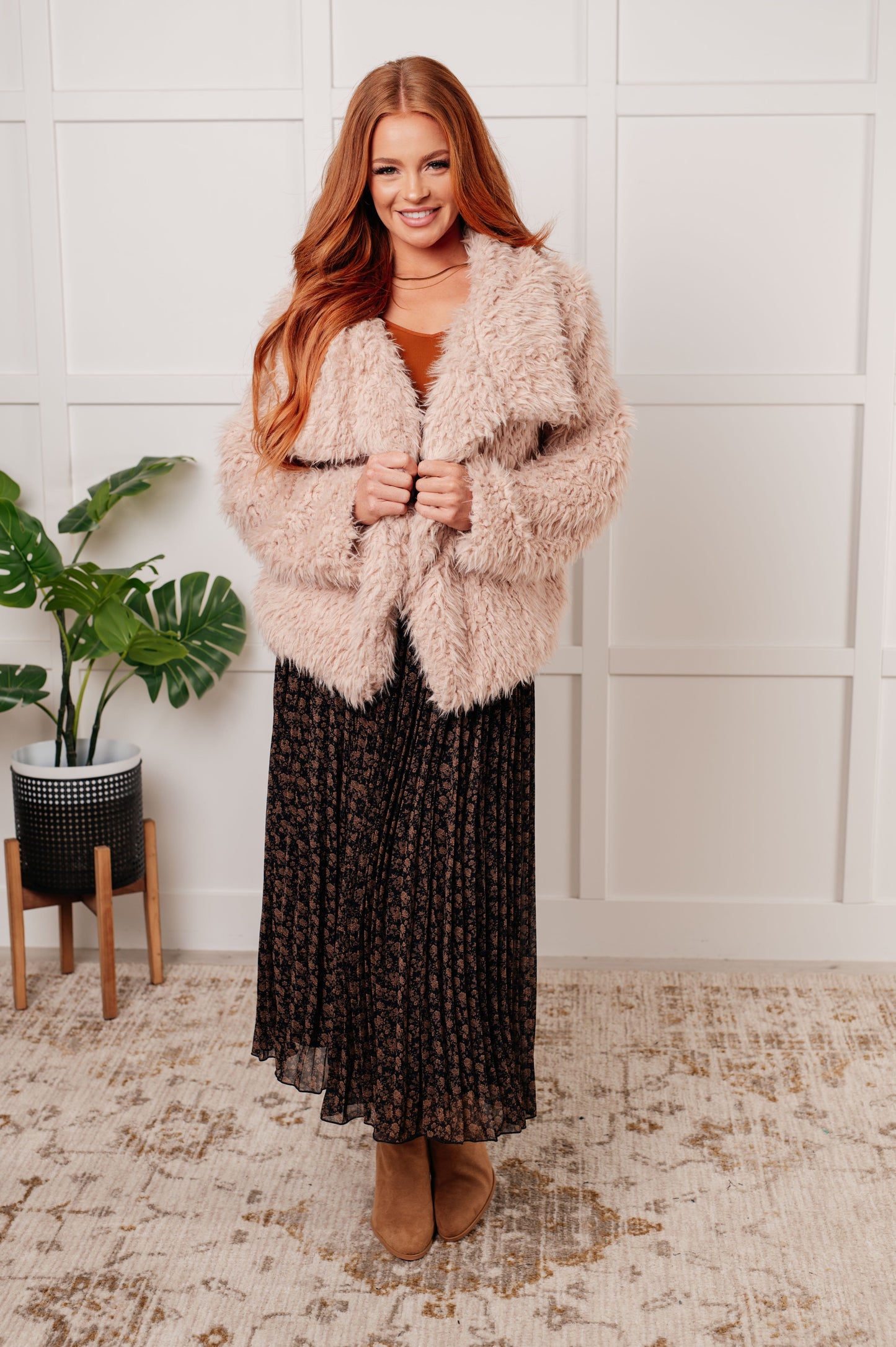 Disco Queen Faux Fur Coat - Haptics
