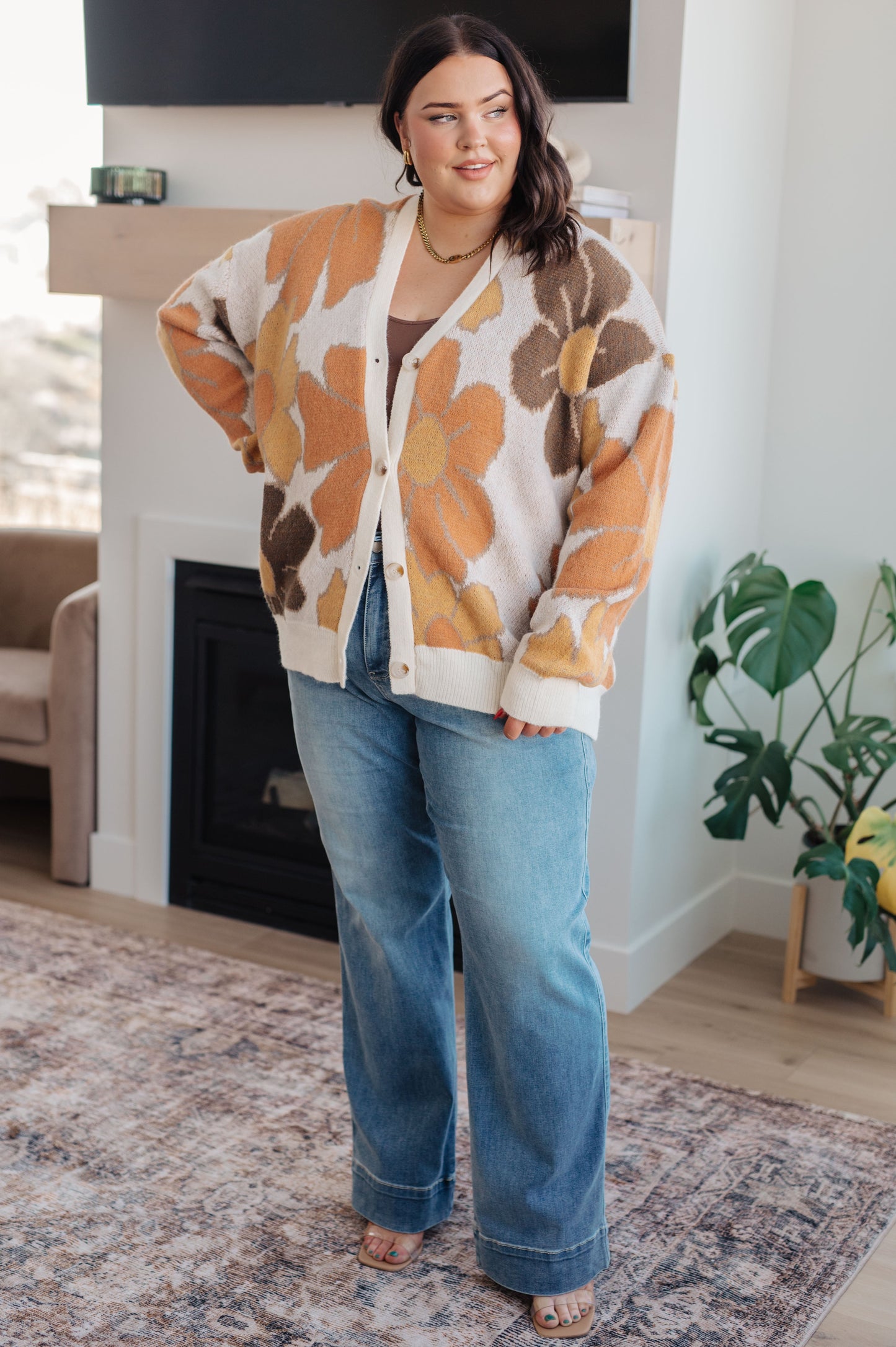 Exquisitely Mod Floral Cardigan - BiBi