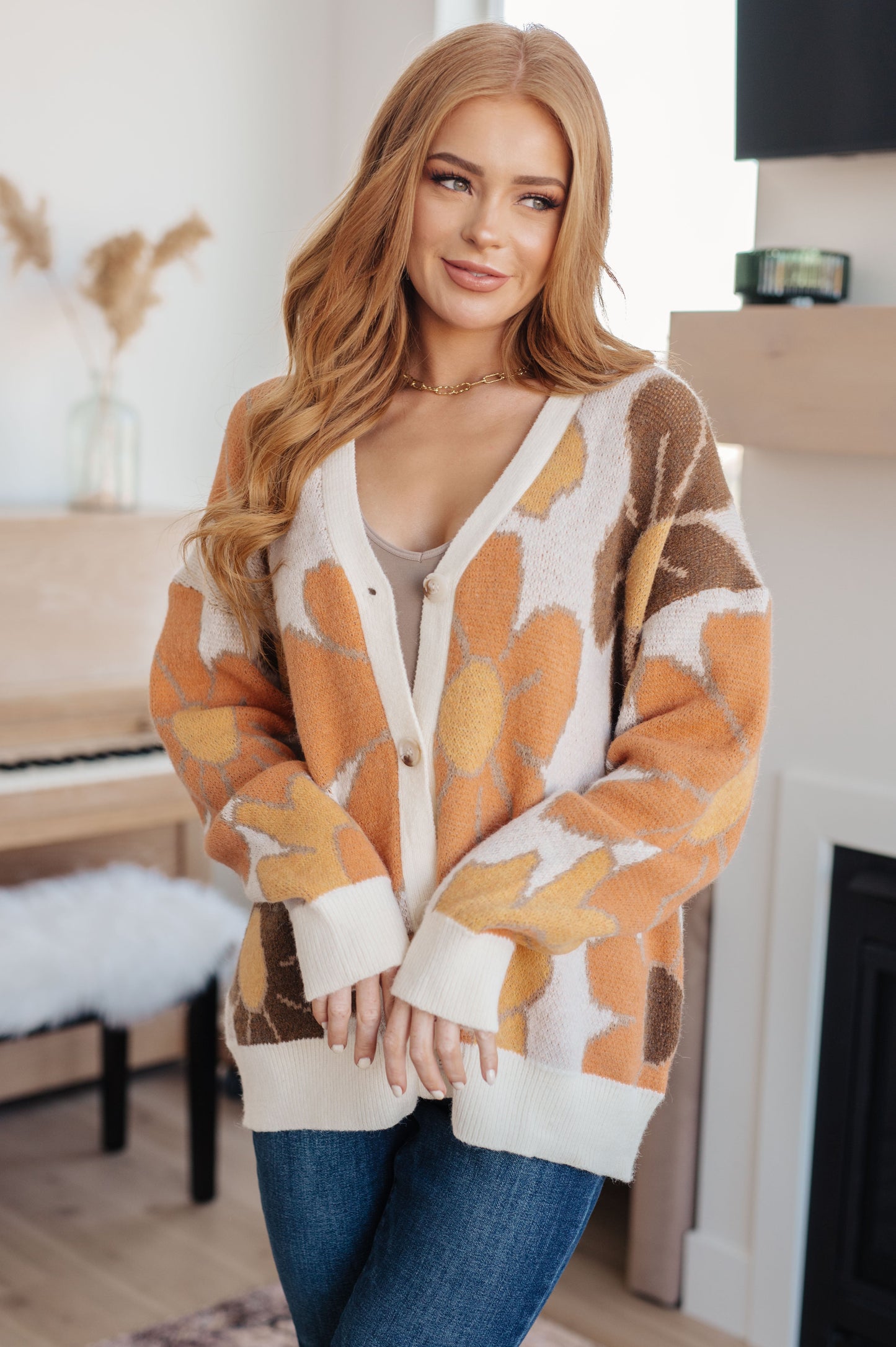 Exquisitely Mod Floral Cardigan - BiBi