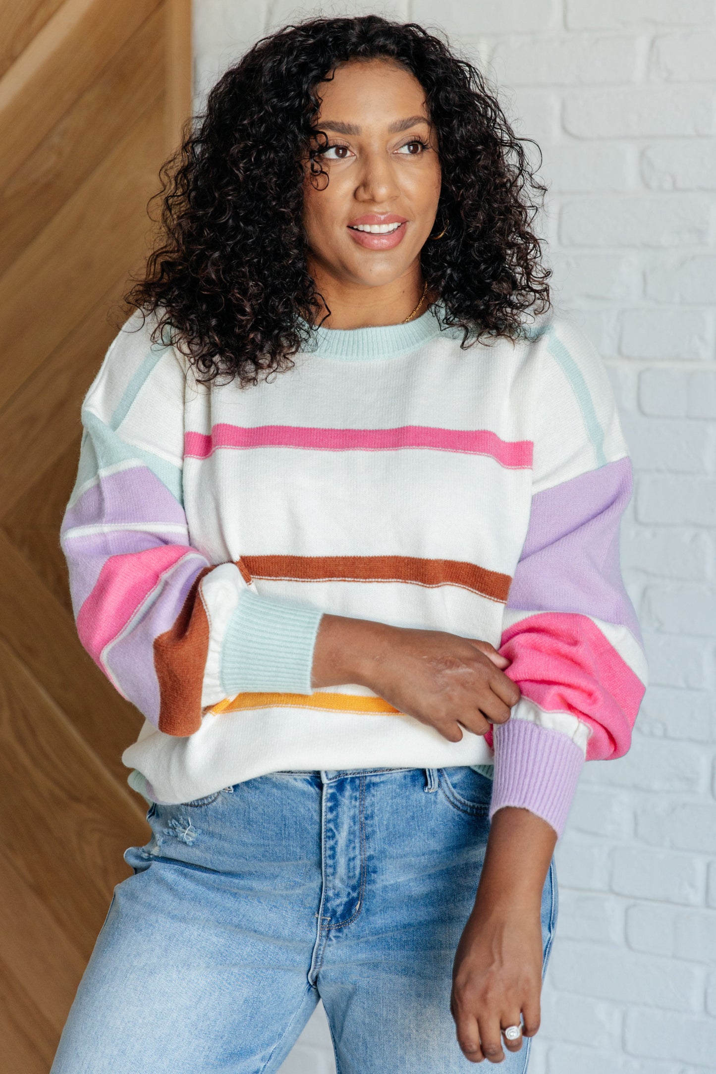 Flawless Features Striped Sweater - One Eleven North