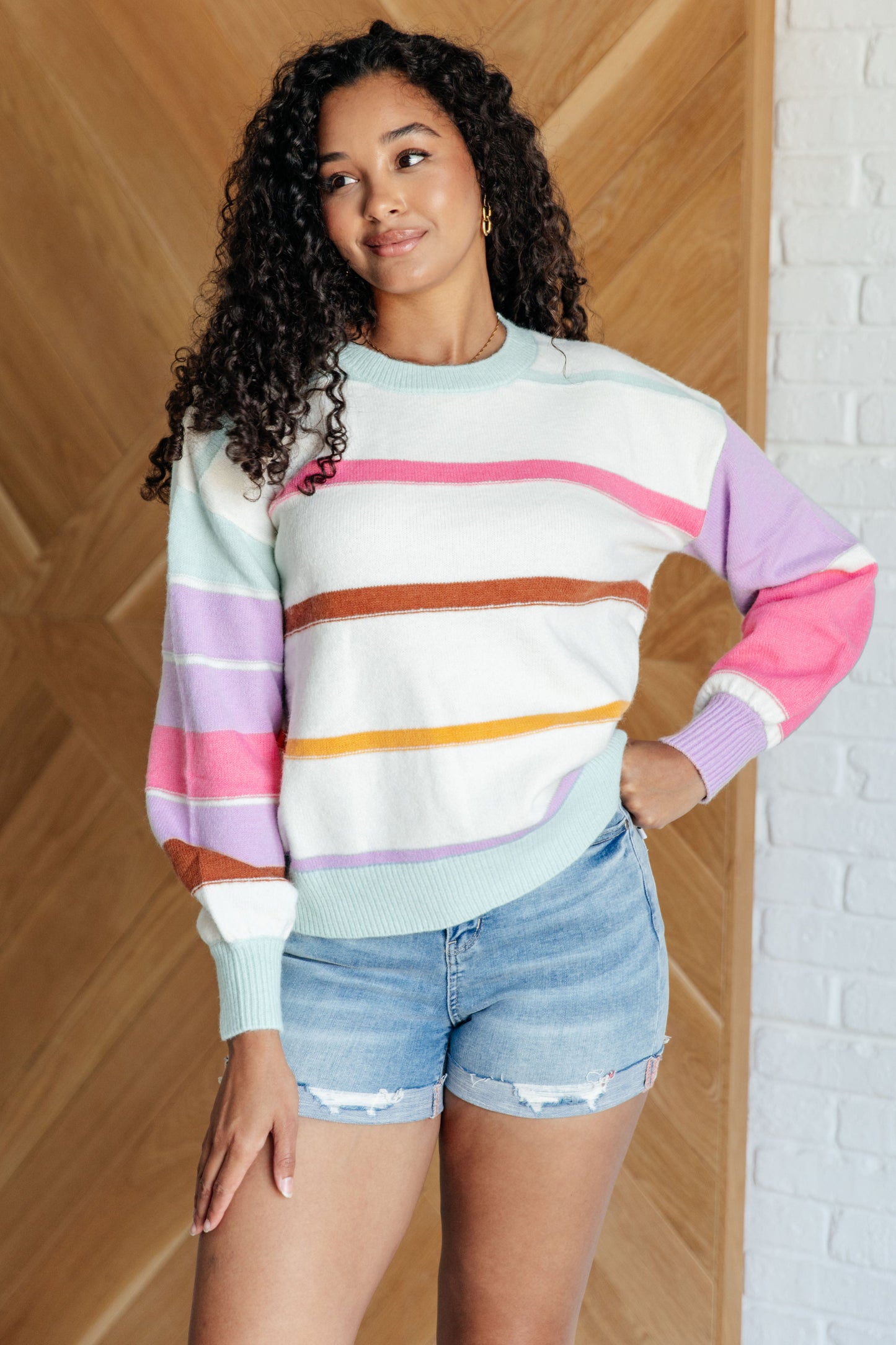 Flawless Features Striped Sweater - One Eleven North