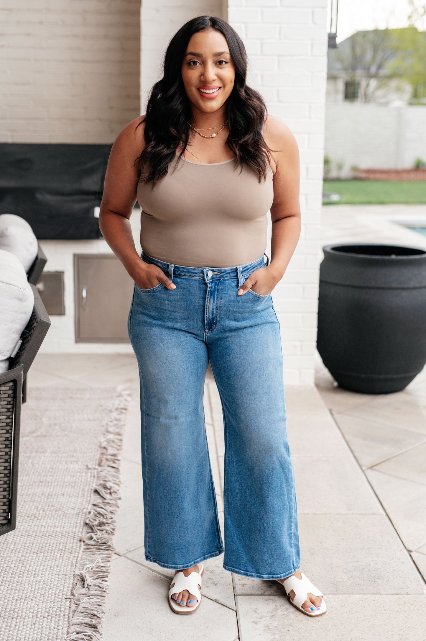 Hayes High Rise Wide Leg Crop Jeans - Judy Blue