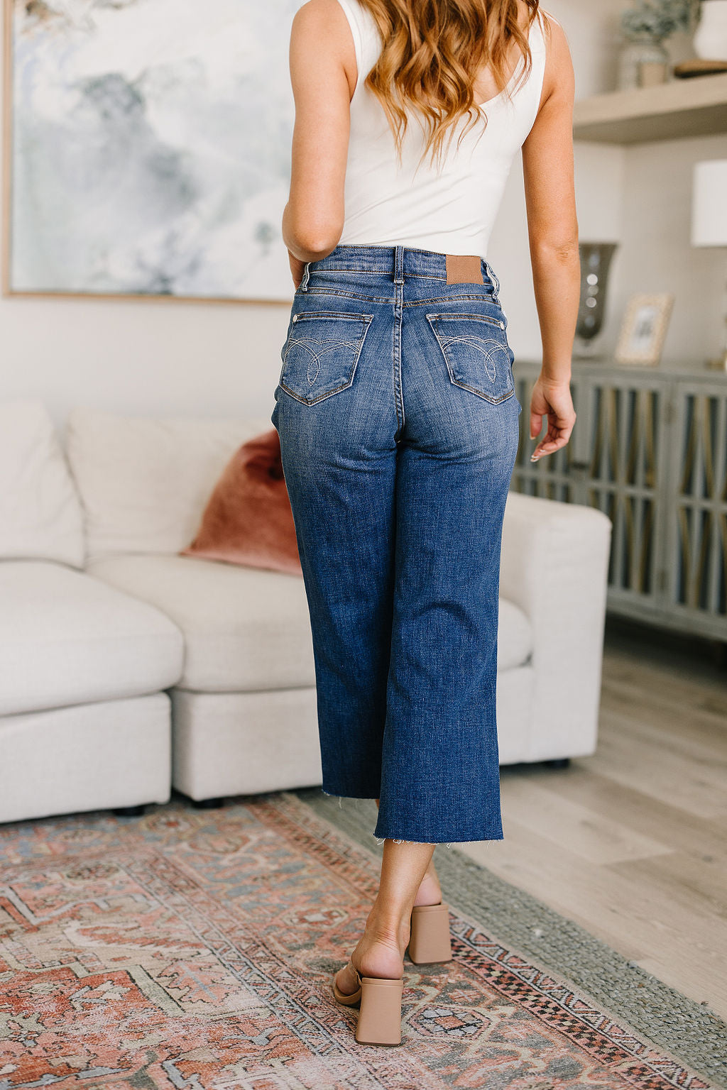 Hayes High Rise Wide Leg Crop Jeans - Judy Blue