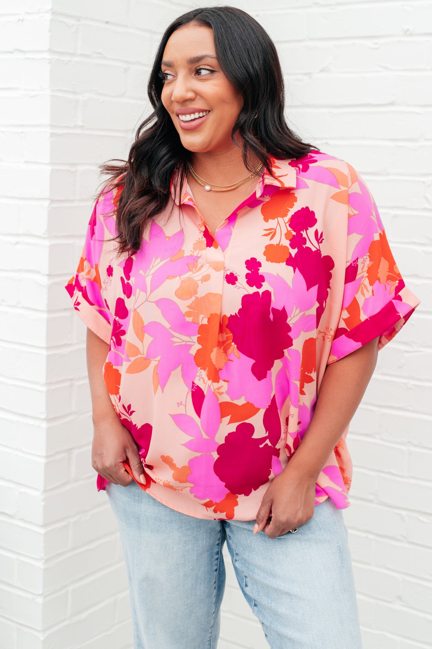 Hazy Cosmic Jive Relaxed Blouse - White Birch