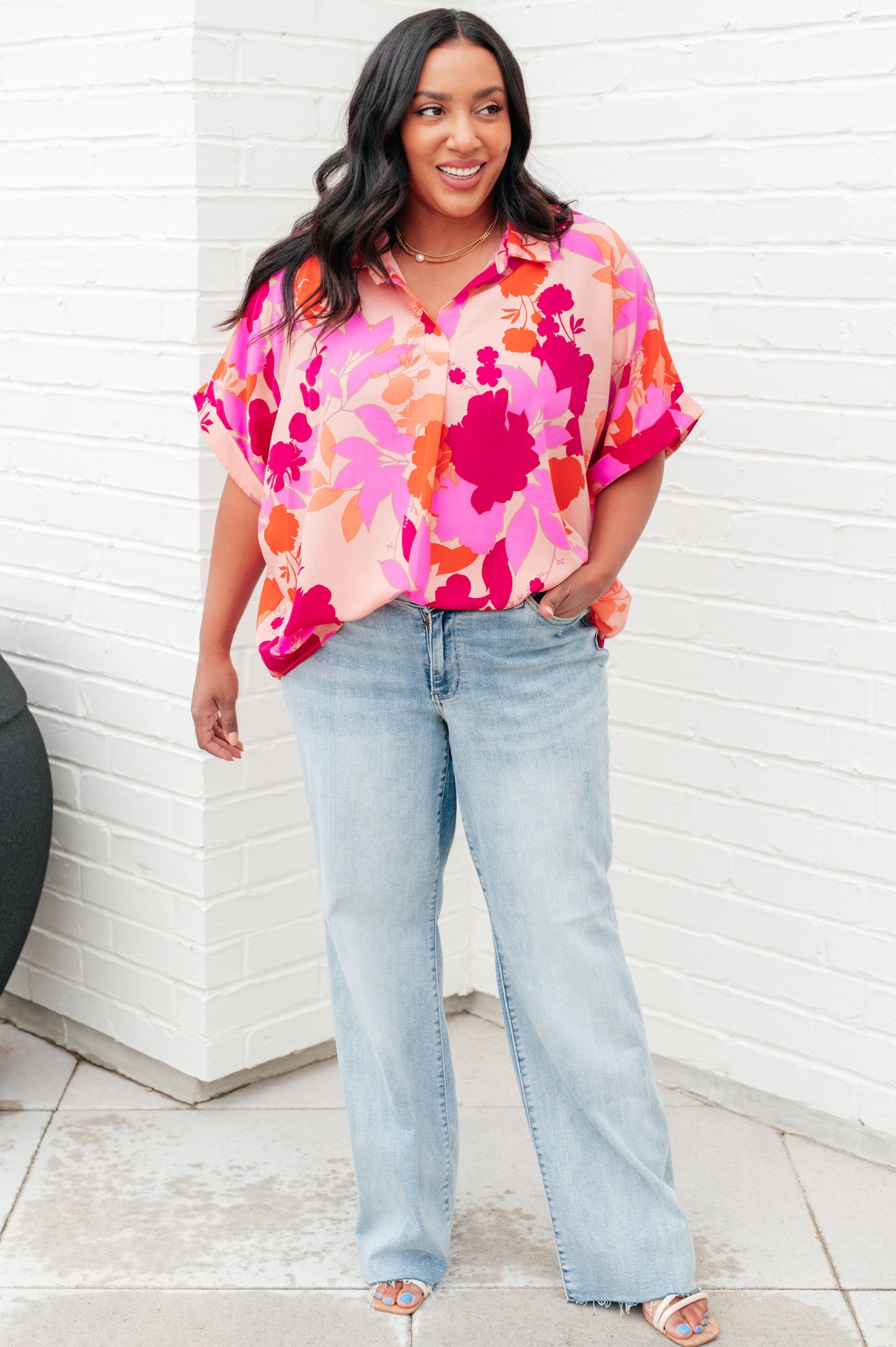 Hazy Cosmic Jive Relaxed Blouse - White Birch