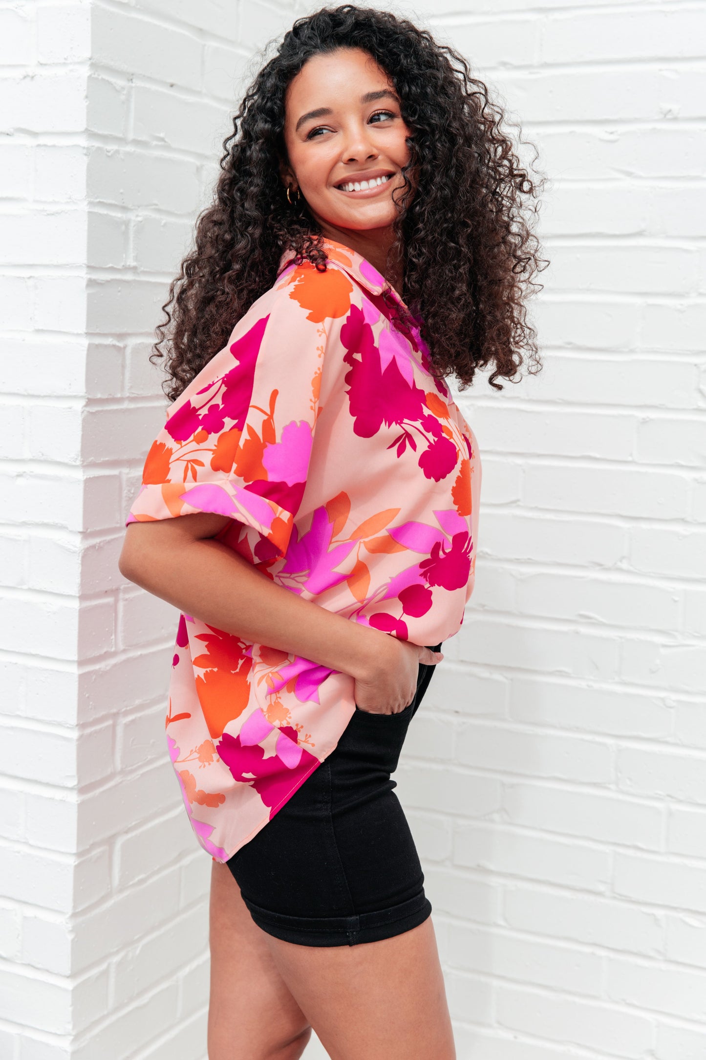 Hazy Cosmic Jive Relaxed Blouse - White Birch