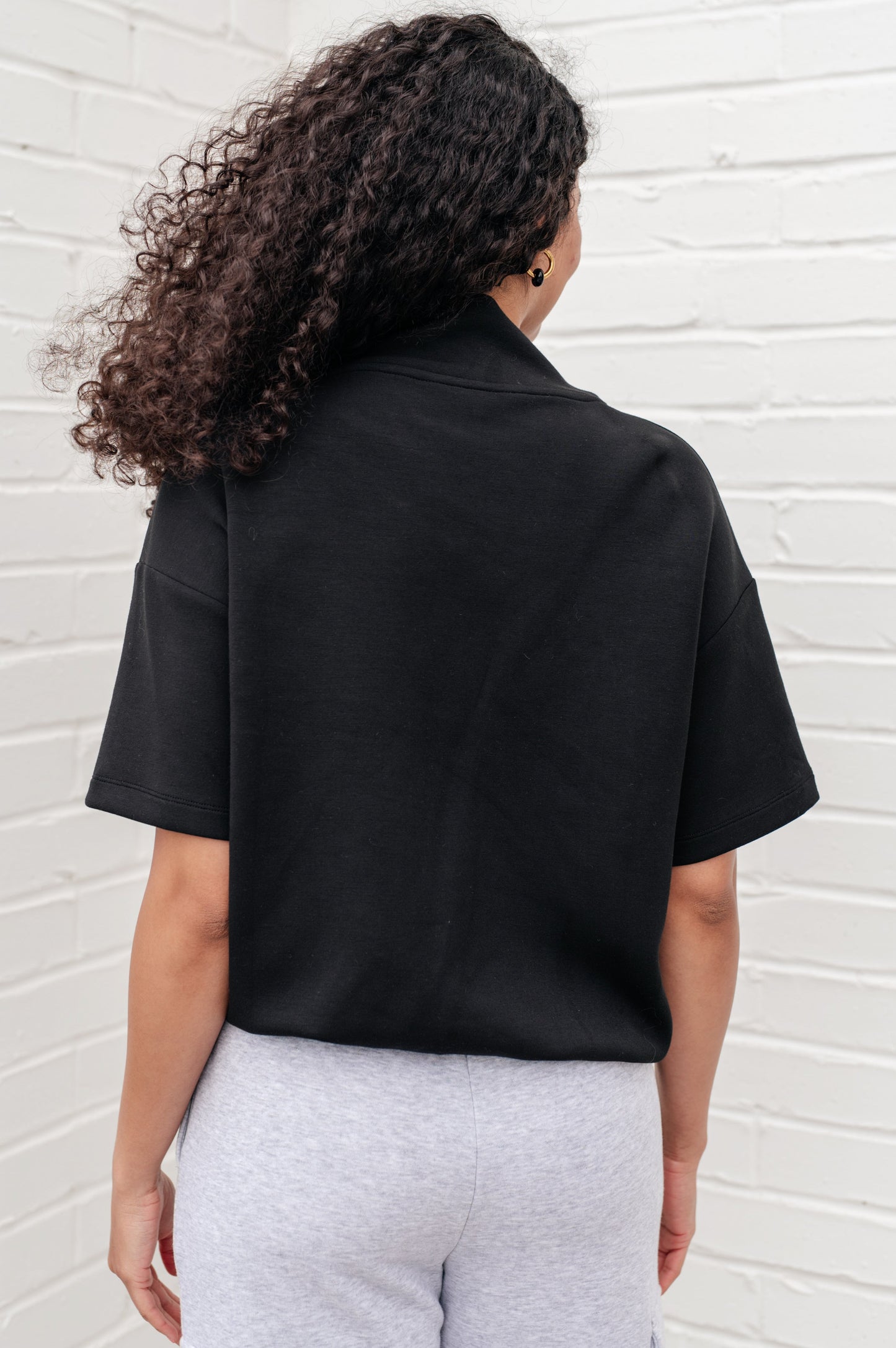 I Just Felt Like It Mock Neck Top in Black - Rae Mode