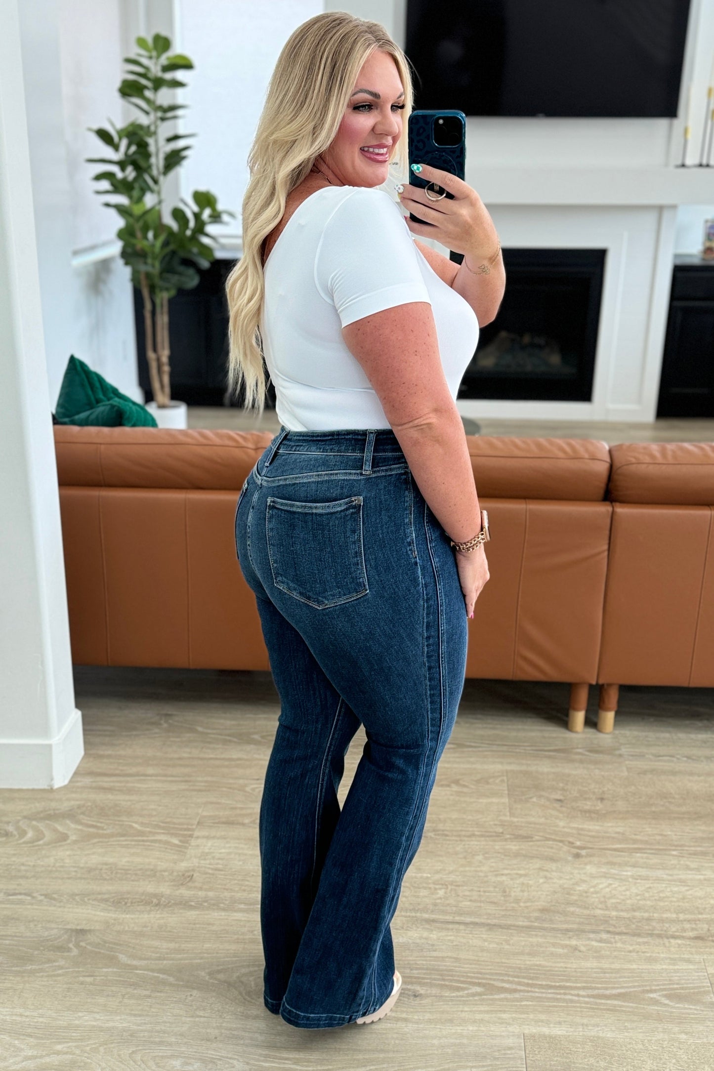 Mavis High Rise Side Seam Detail Flare Jeans - Judy Blue