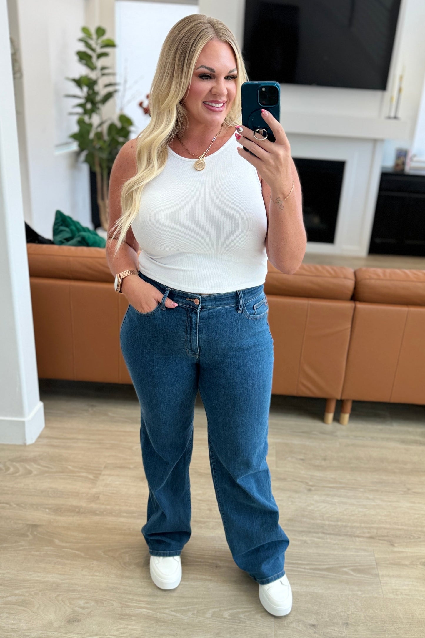 Hazel High Rise Vintage Wide Leg Jeans - Judy Blue