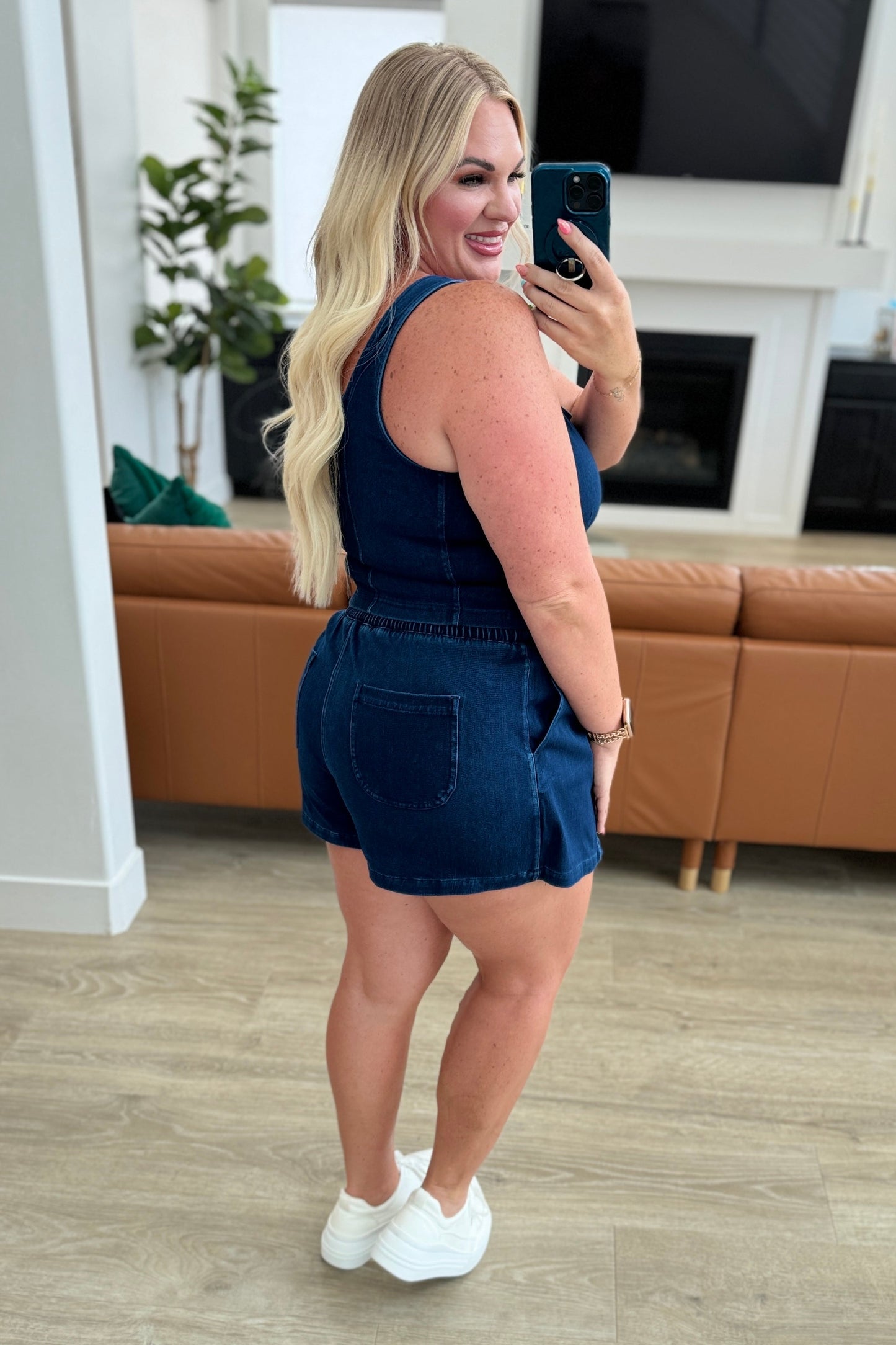 City Siren Skort in Denim - Rae Mode