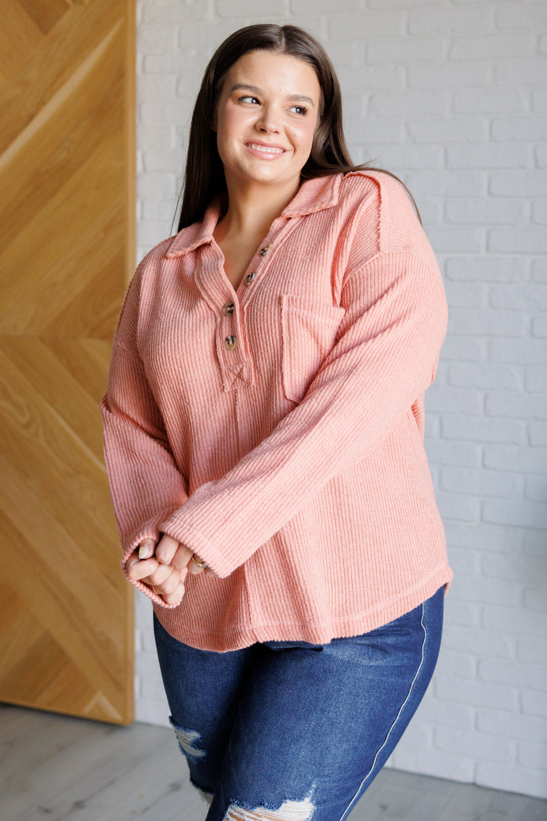 If You Want Forever Ribbed Knit Pullover - Very J