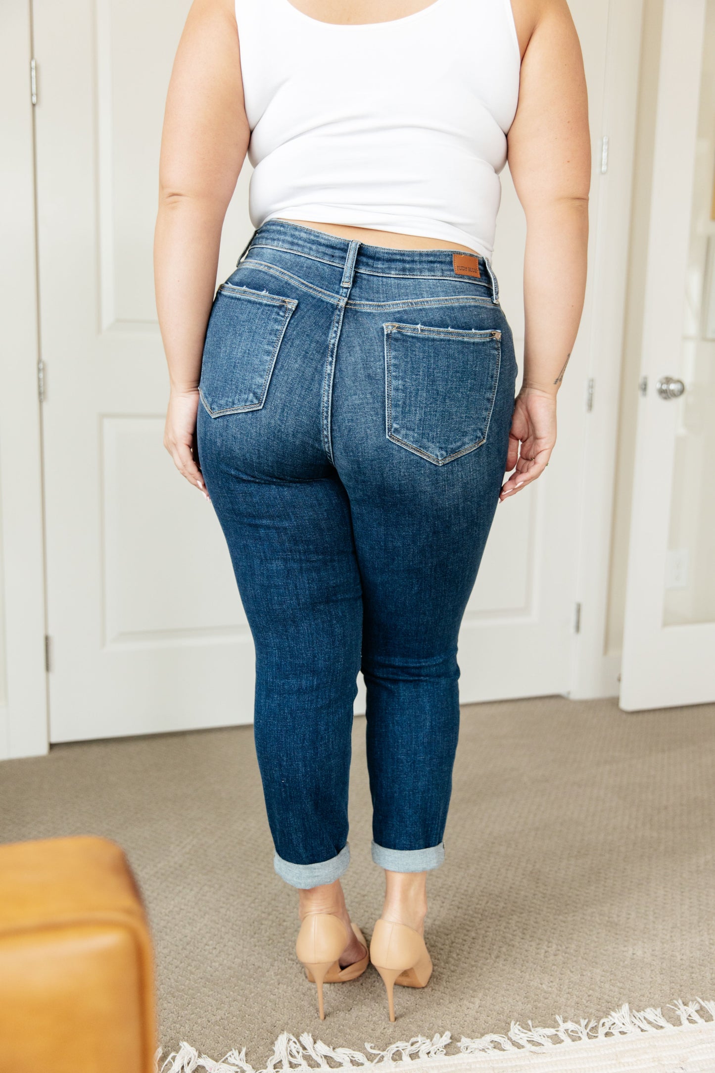 London Midrise Cuffed Boyfriend Jeans - Judy Blue