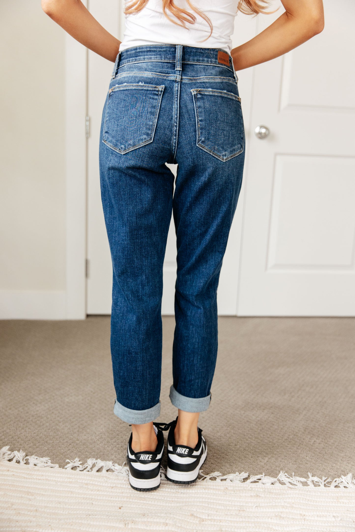 London Midrise Cuffed Boyfriend Jeans - Judy Blue