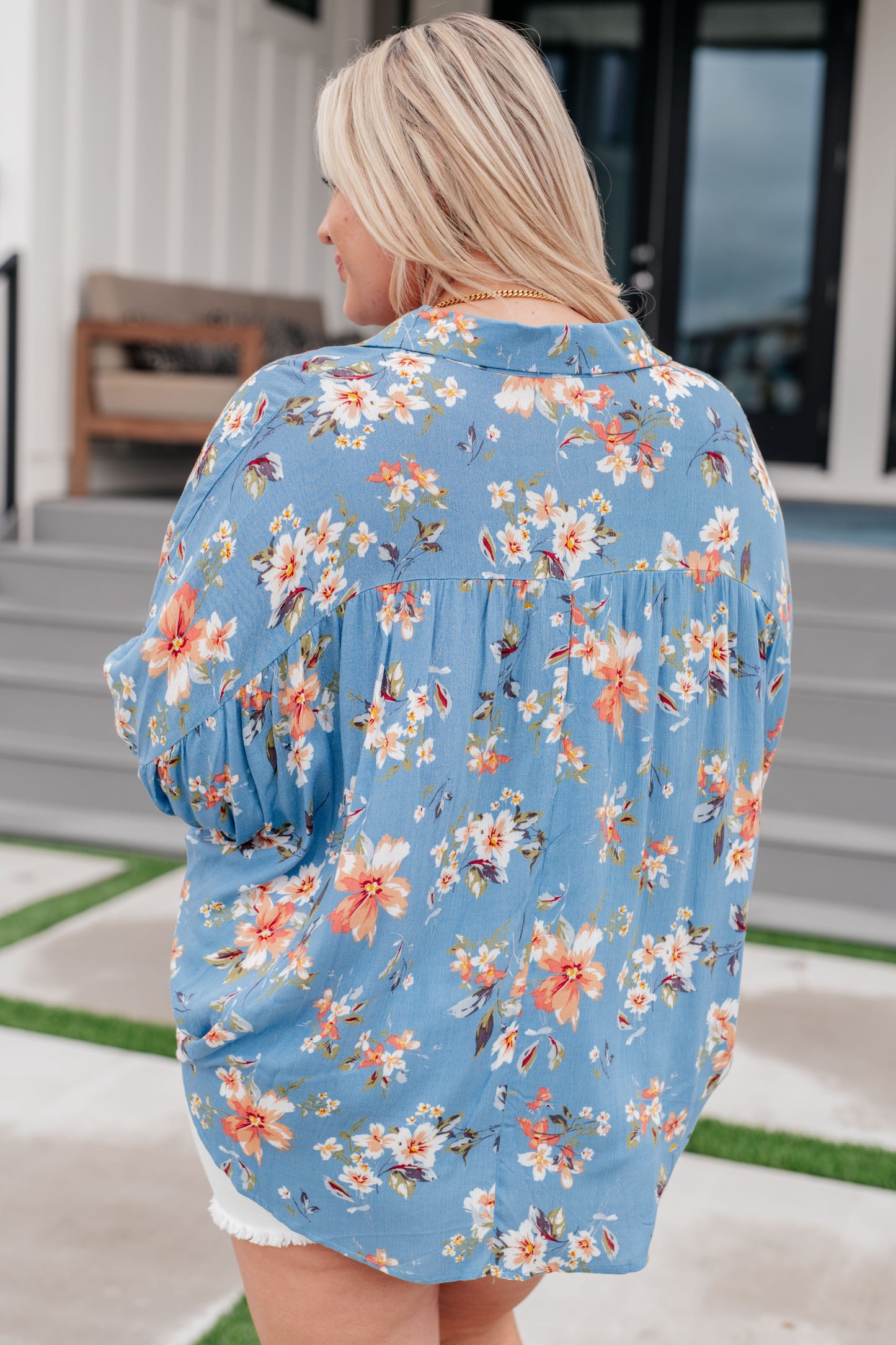 Lanikai Floral Button Down Top - Hayden