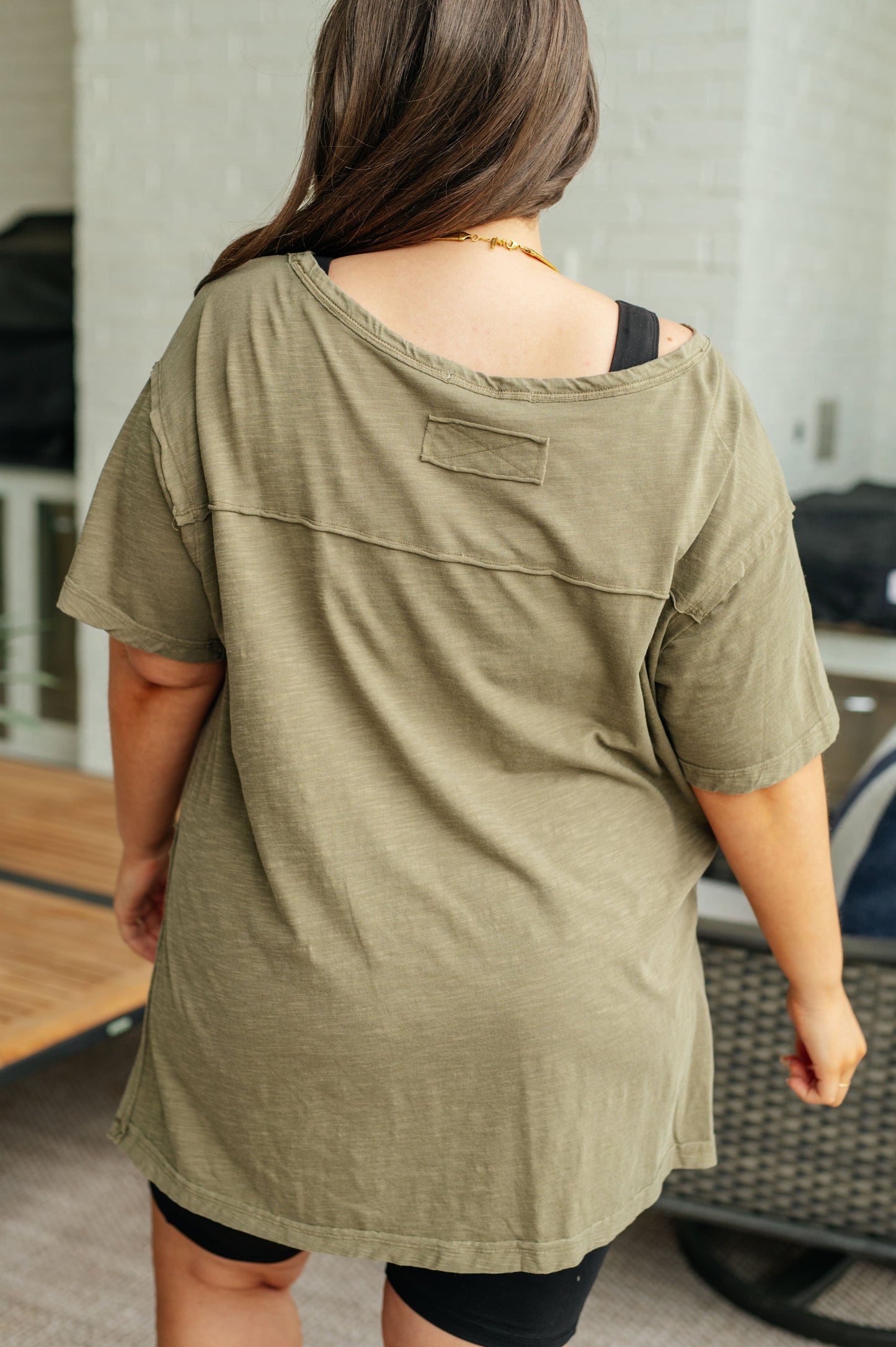 Let Me Live Relaxed Tee in Army - Rae Mode