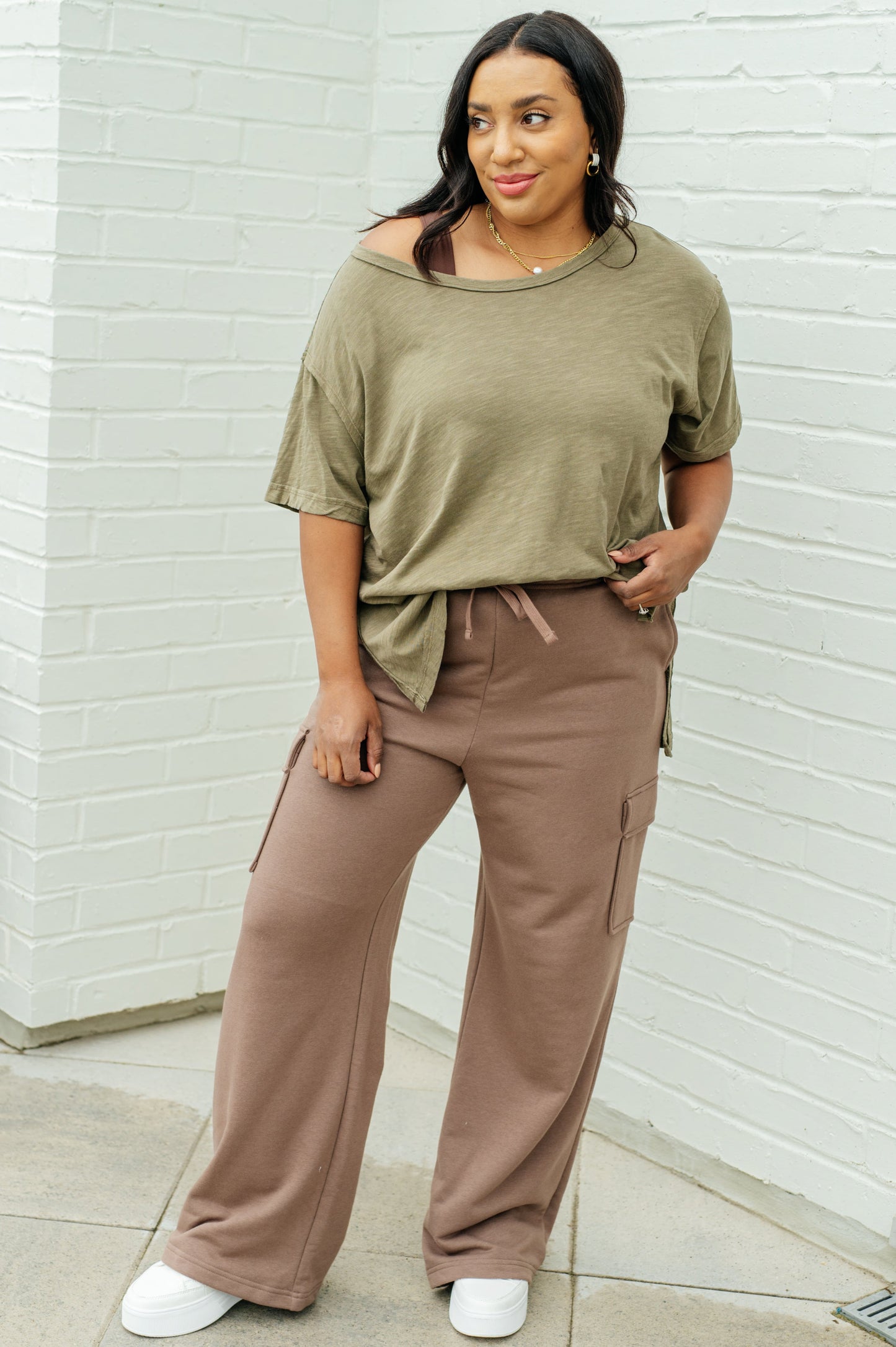 Let Me Live Relaxed Tee in Army - Rae Mode