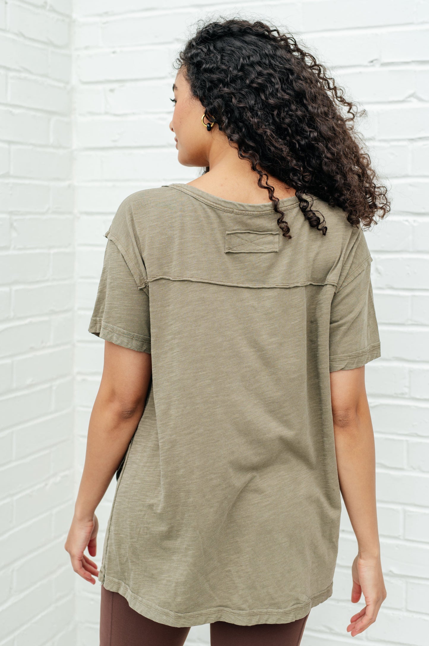 Let Me Live Relaxed Tee in Army - Rae Mode
