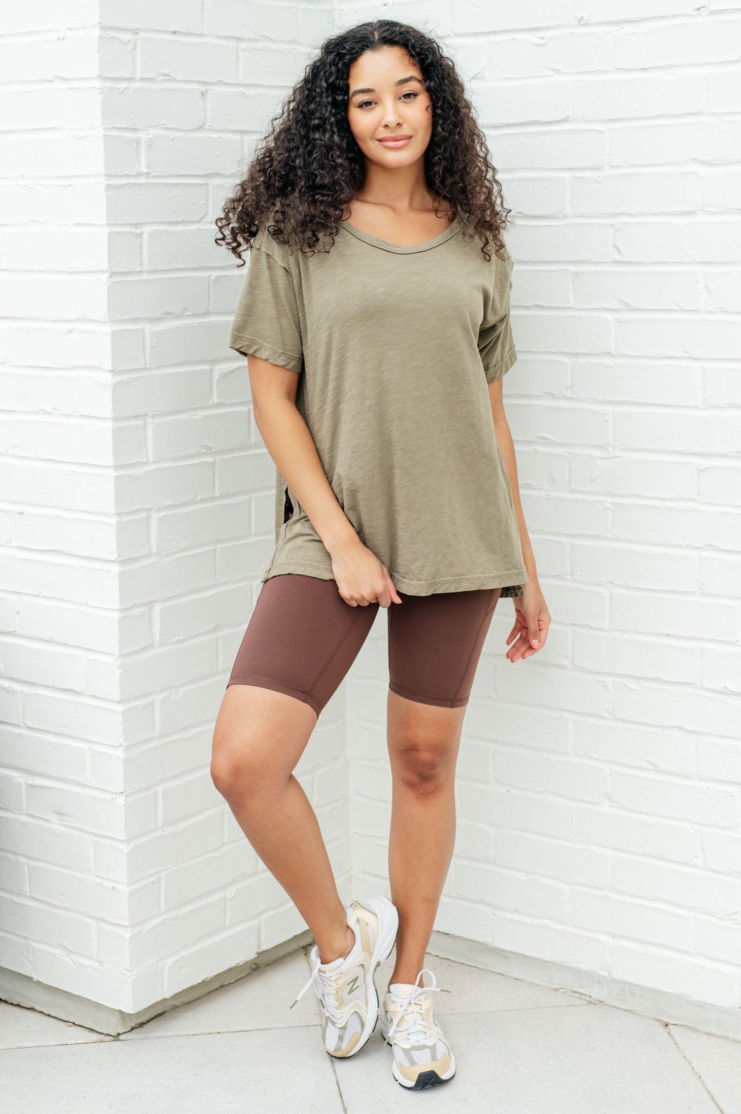 Let Me Live Relaxed Tee in Army - Rae Mode