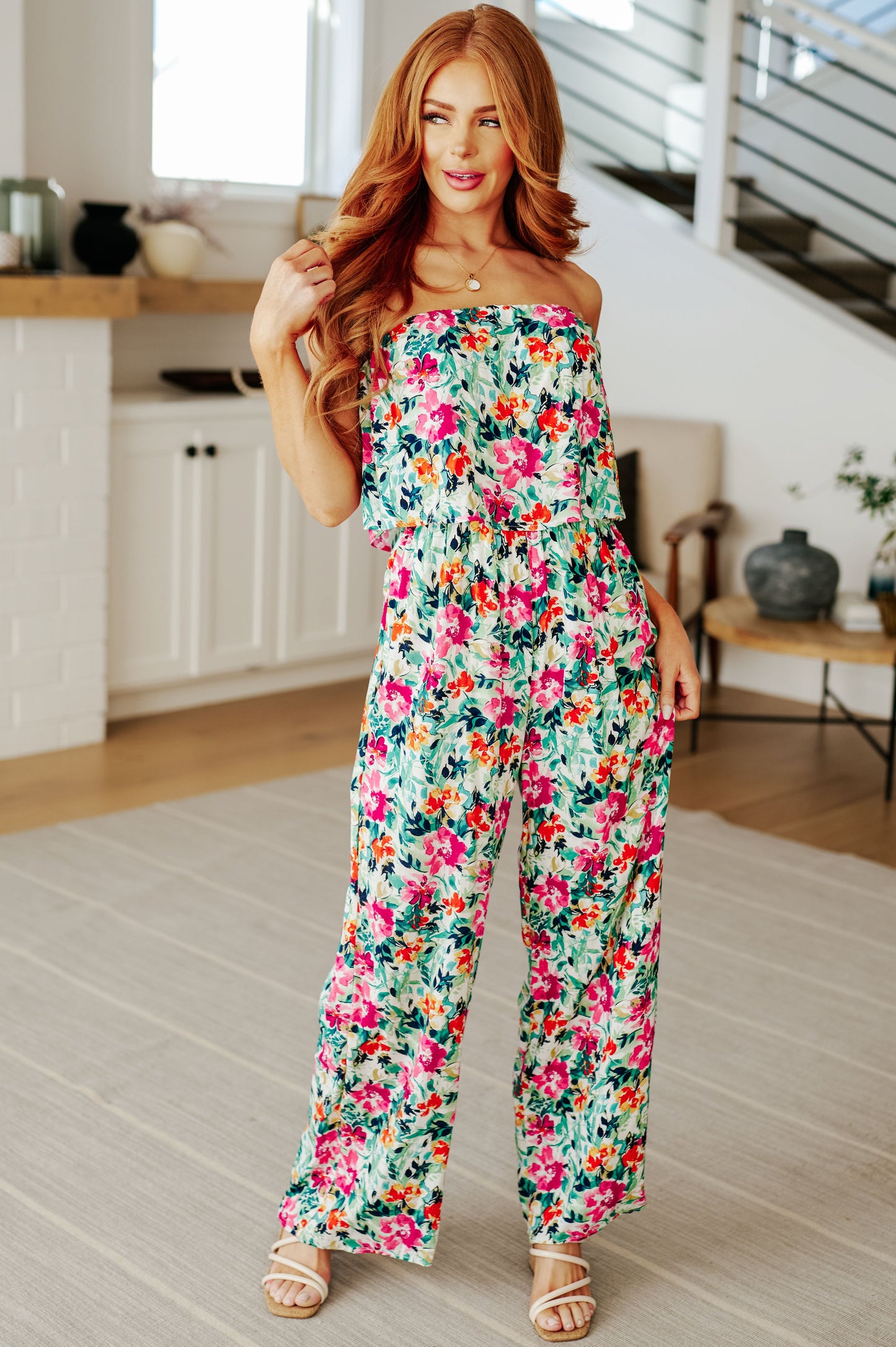 Life of the Party Floral Jumpsuit in Green - Andree By Unit