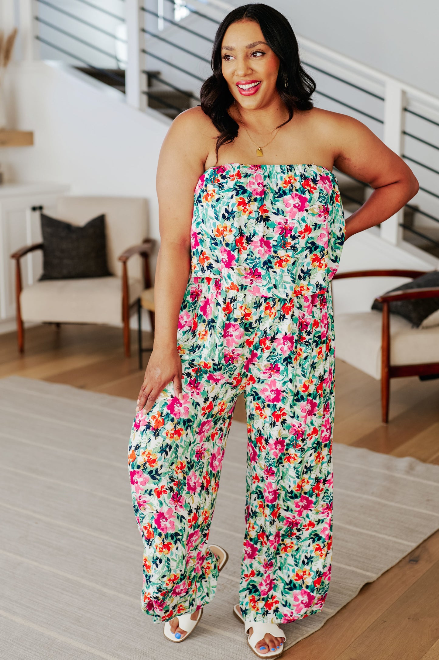Life of the Party Floral Jumpsuit in Green - Andree By Unit