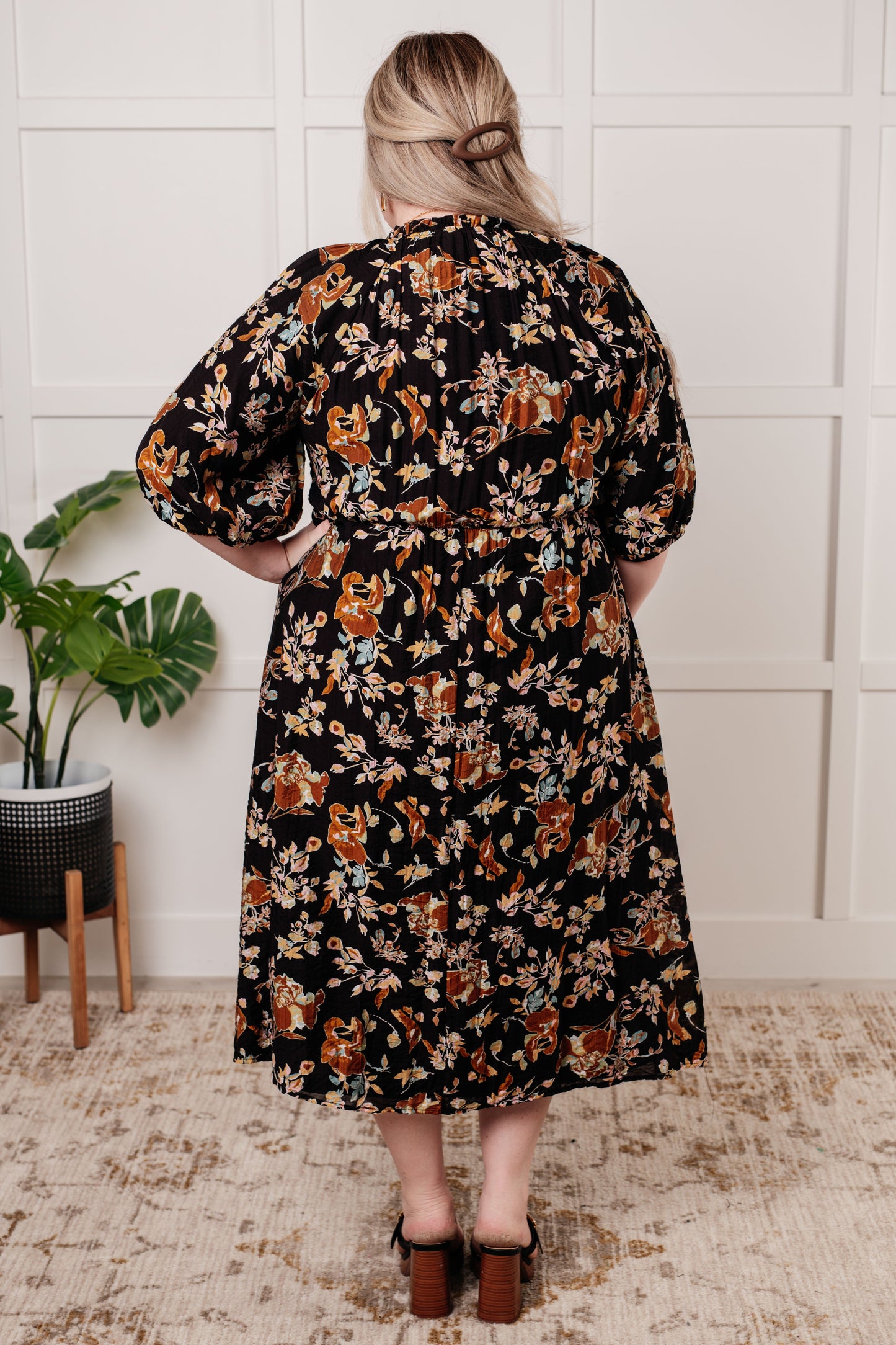 Look My Way Smocked Bodice Button Down Dress - Polagram