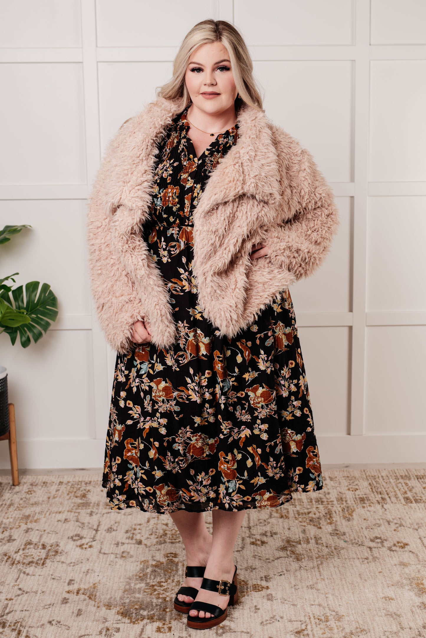 Look My Way Smocked Bodice Button Down Dress - Polagram