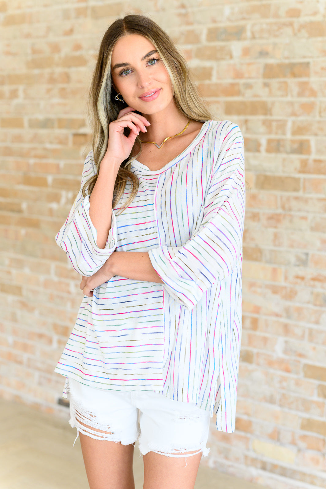Love The Passion Drop Shoulder Top - White Birch
