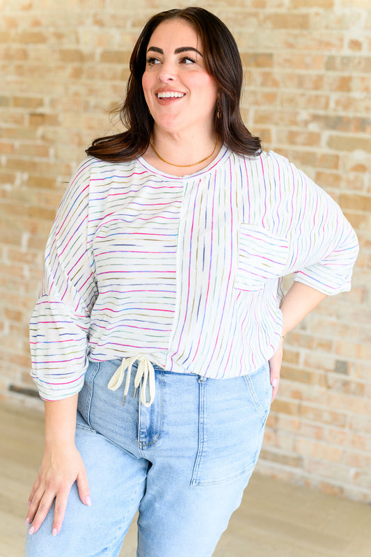 Love The Passion Drop Shoulder Top - White Birch