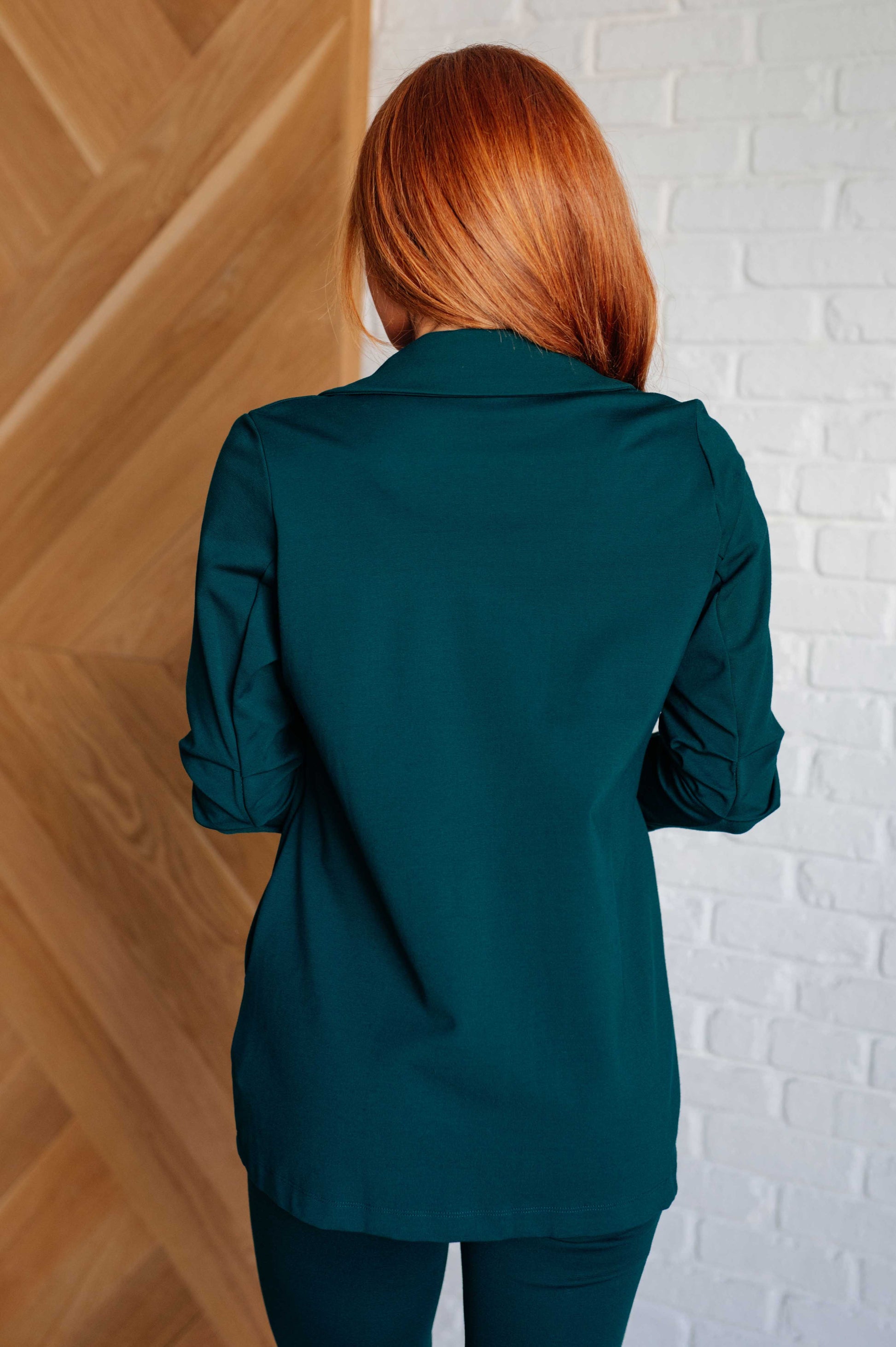 Magic 3/4 Blazer in Hunter Green - Dear Scarlett