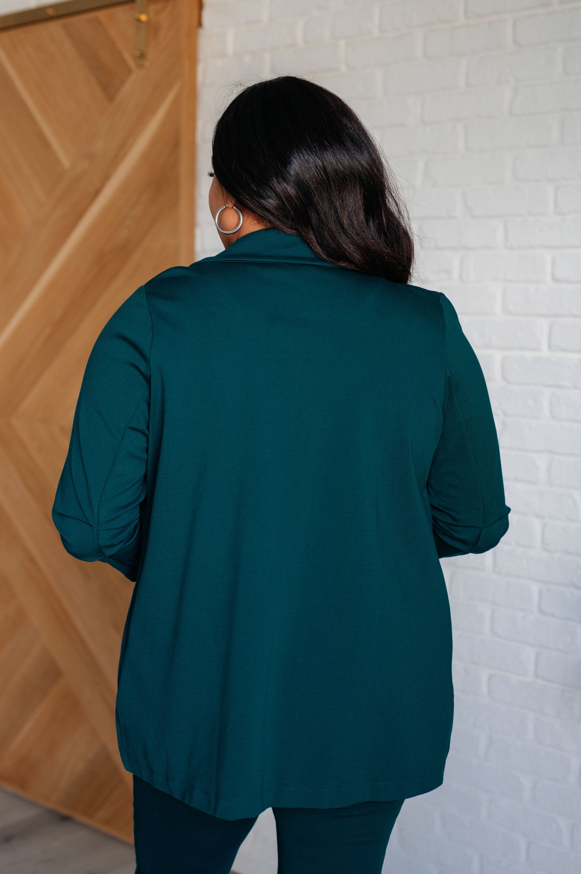 Magic 3/4 Blazer in Hunter Green - Dear Scarlett