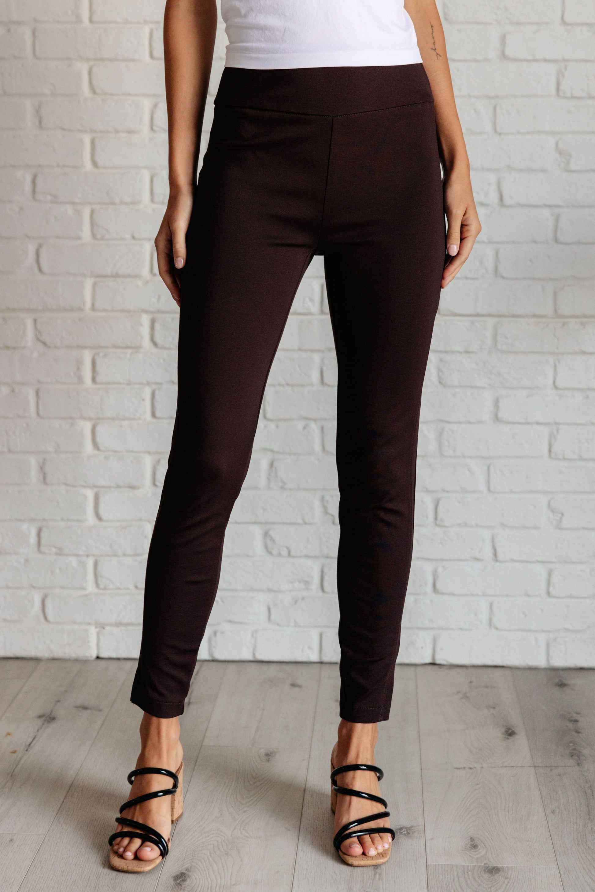 Magic Skinny 28" Pants in Chocolate - Dear Scarlett