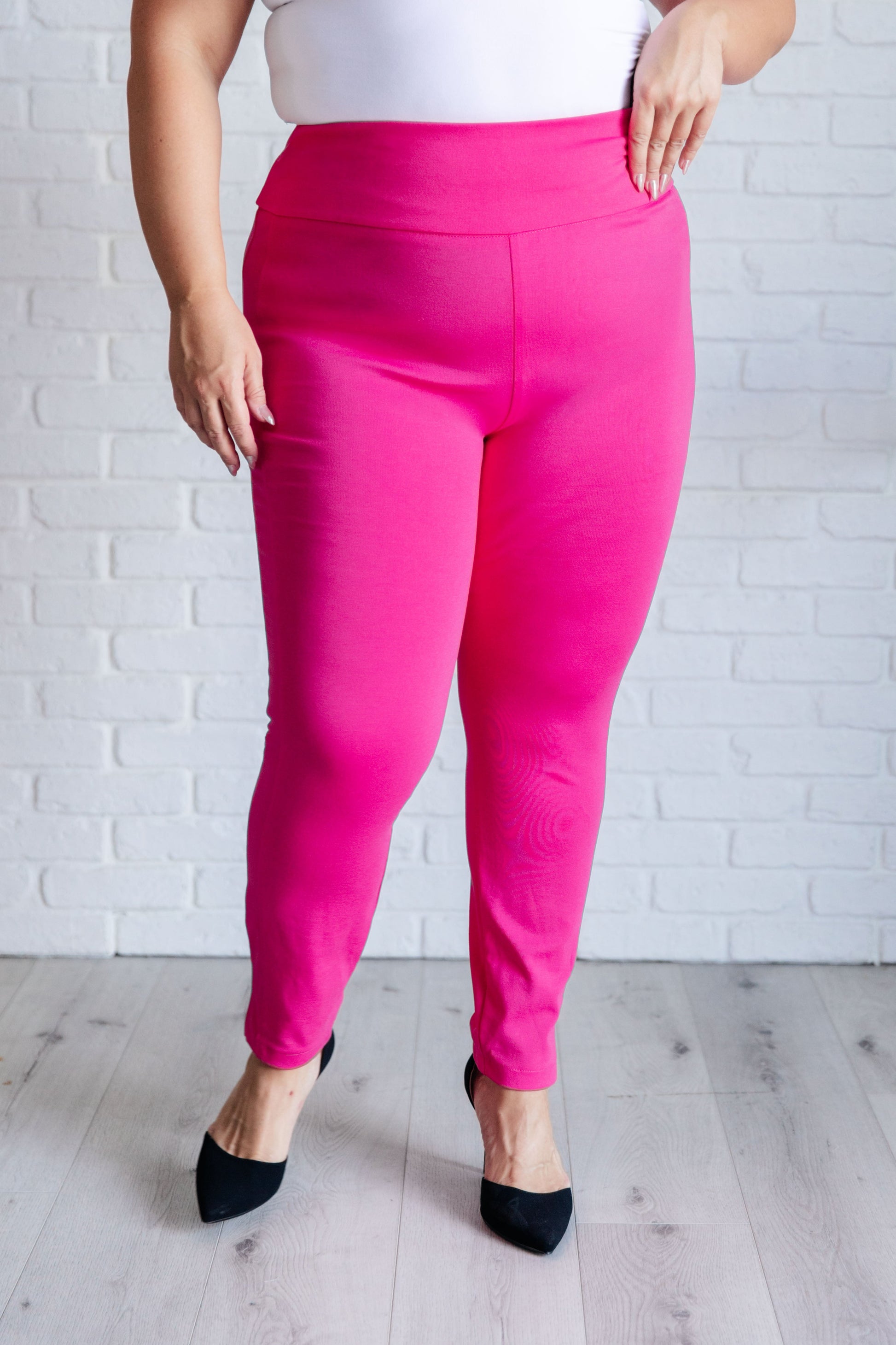 Magic Skinny 28" Pants in Hot Pink - Dear Scarlett