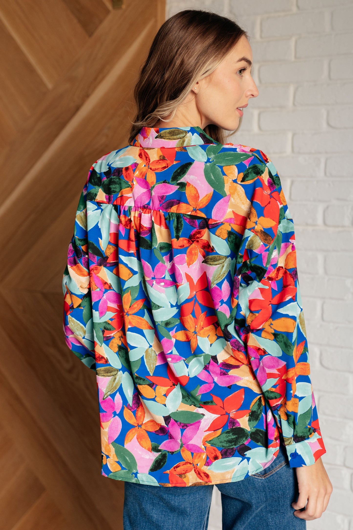 Make Like a Tree and Leaf Button Up Blouse - Jodifl