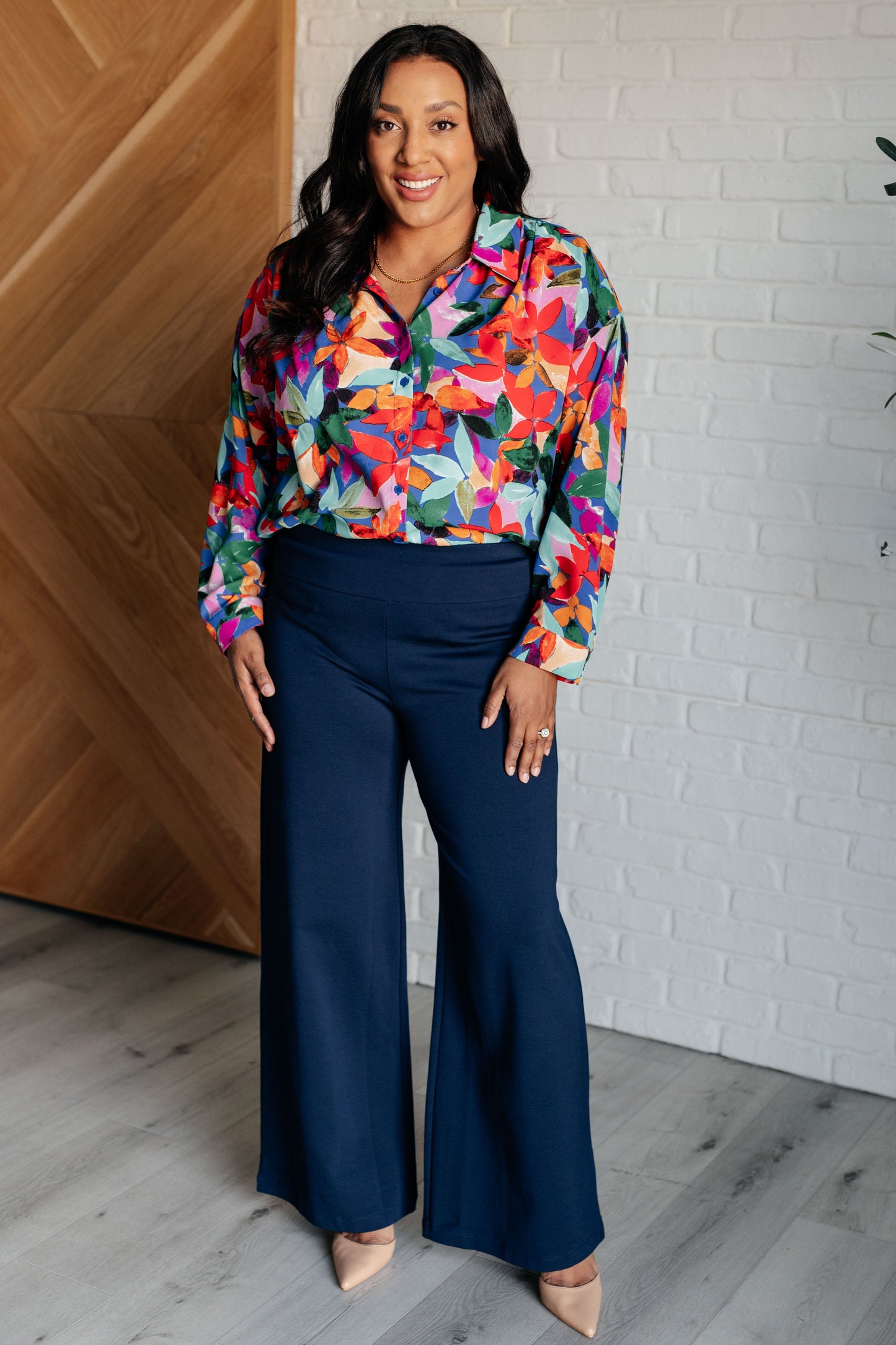 Make Like a Tree and Leaf Button Up Blouse - Jodifl