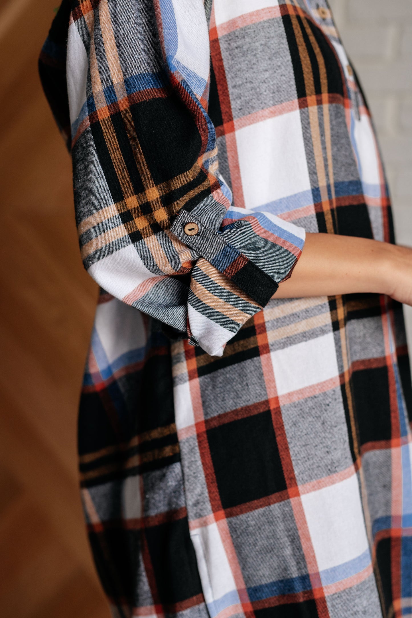 Make it Right Plaid Shirt Dress - Jodifl