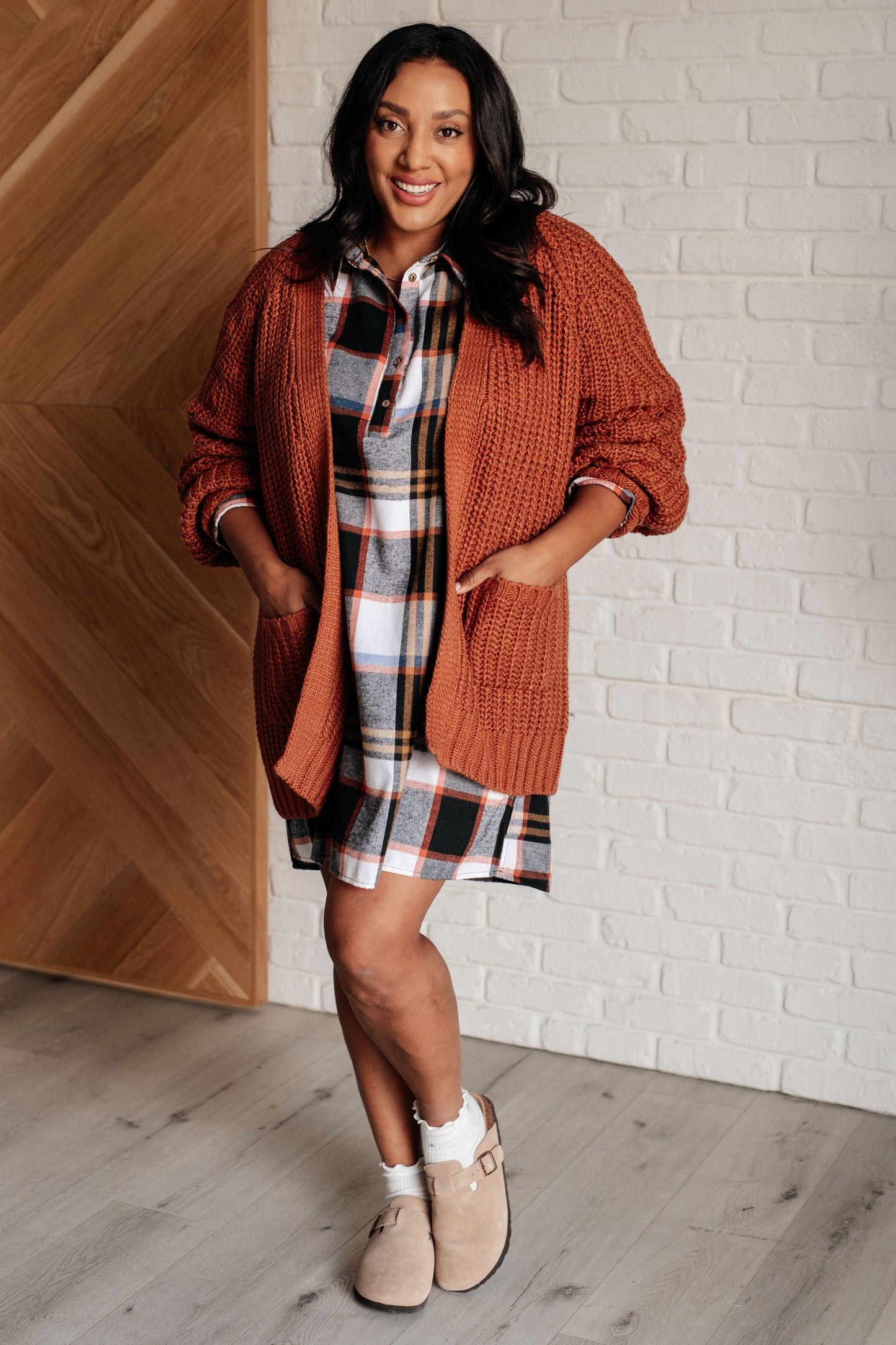 Make it Right Plaid Shirt Dress - Jodifl