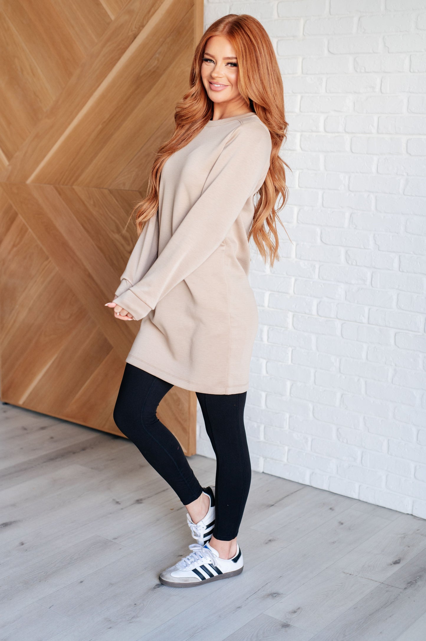 Milan Travel Shift Dress in Khaki - Dear Scarlett