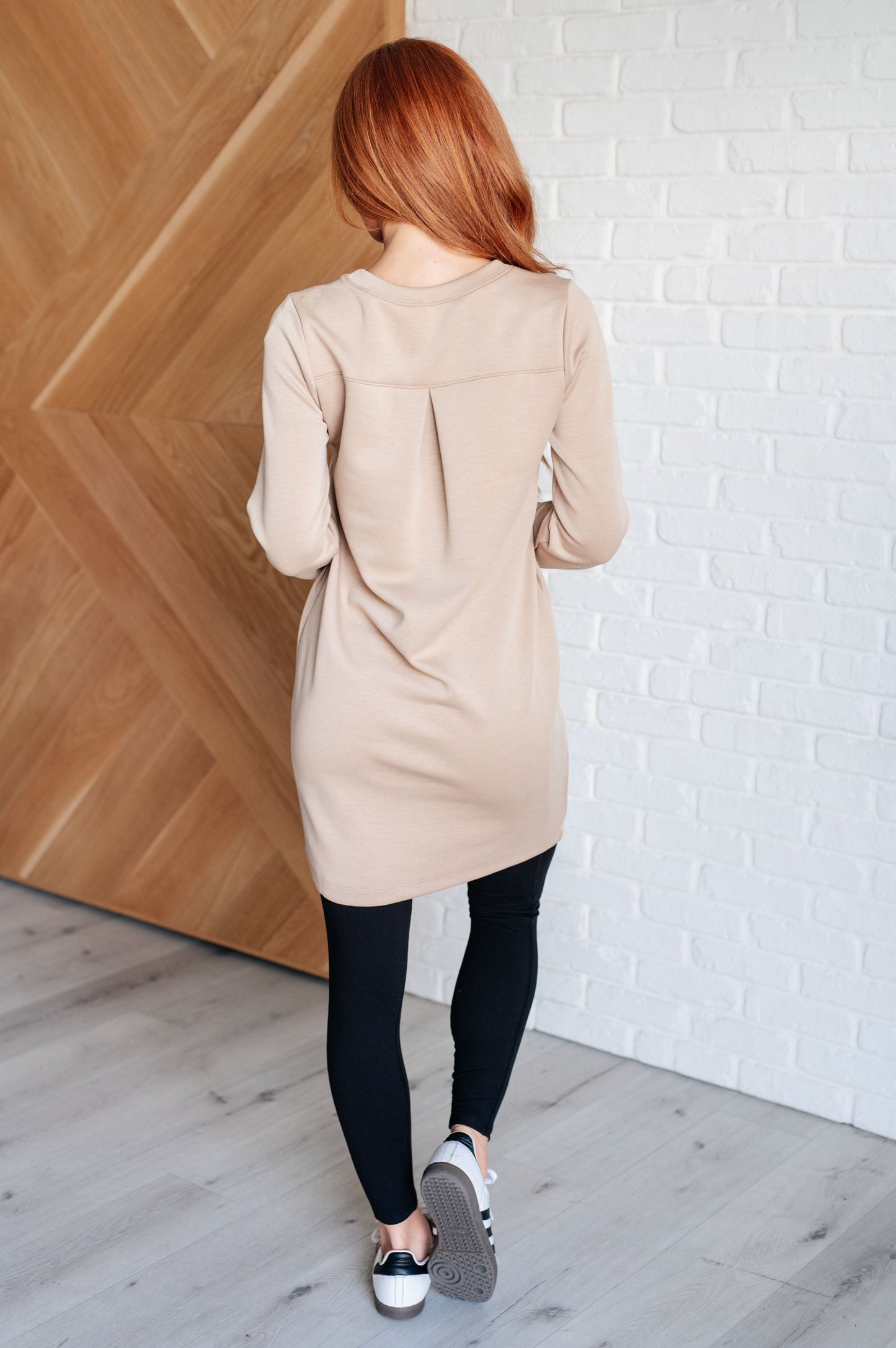 Milan Travel Shift Dress in Khaki - Dear Scarlett