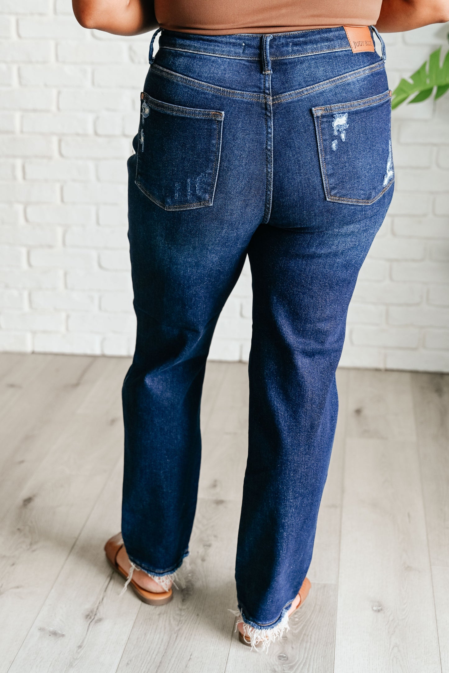 Montana High Rise Rigid Magic Distressed Straight Jeans - Judy Blue