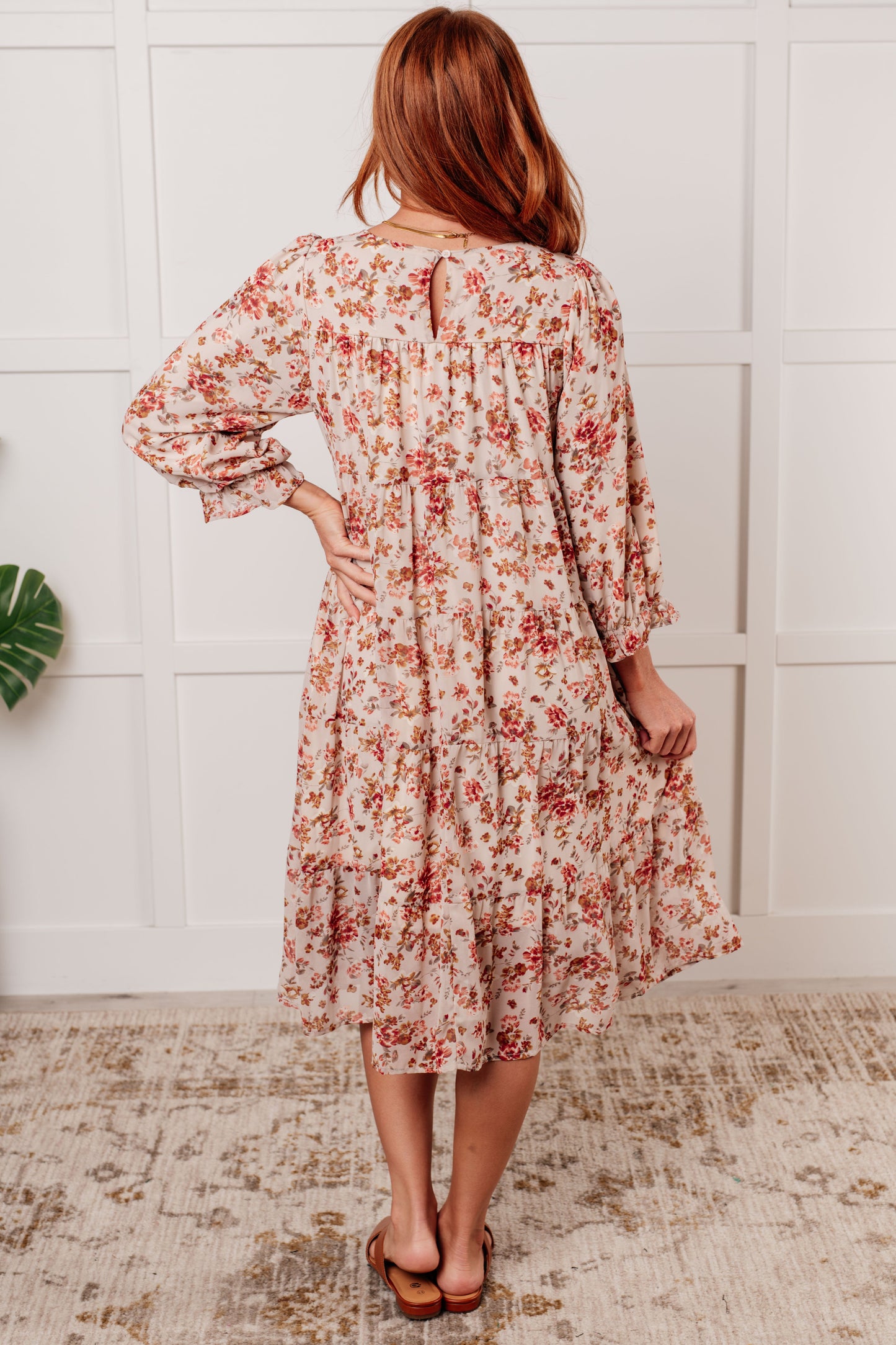 Next to You Balloon Sleeve Floral Dress - Polagram