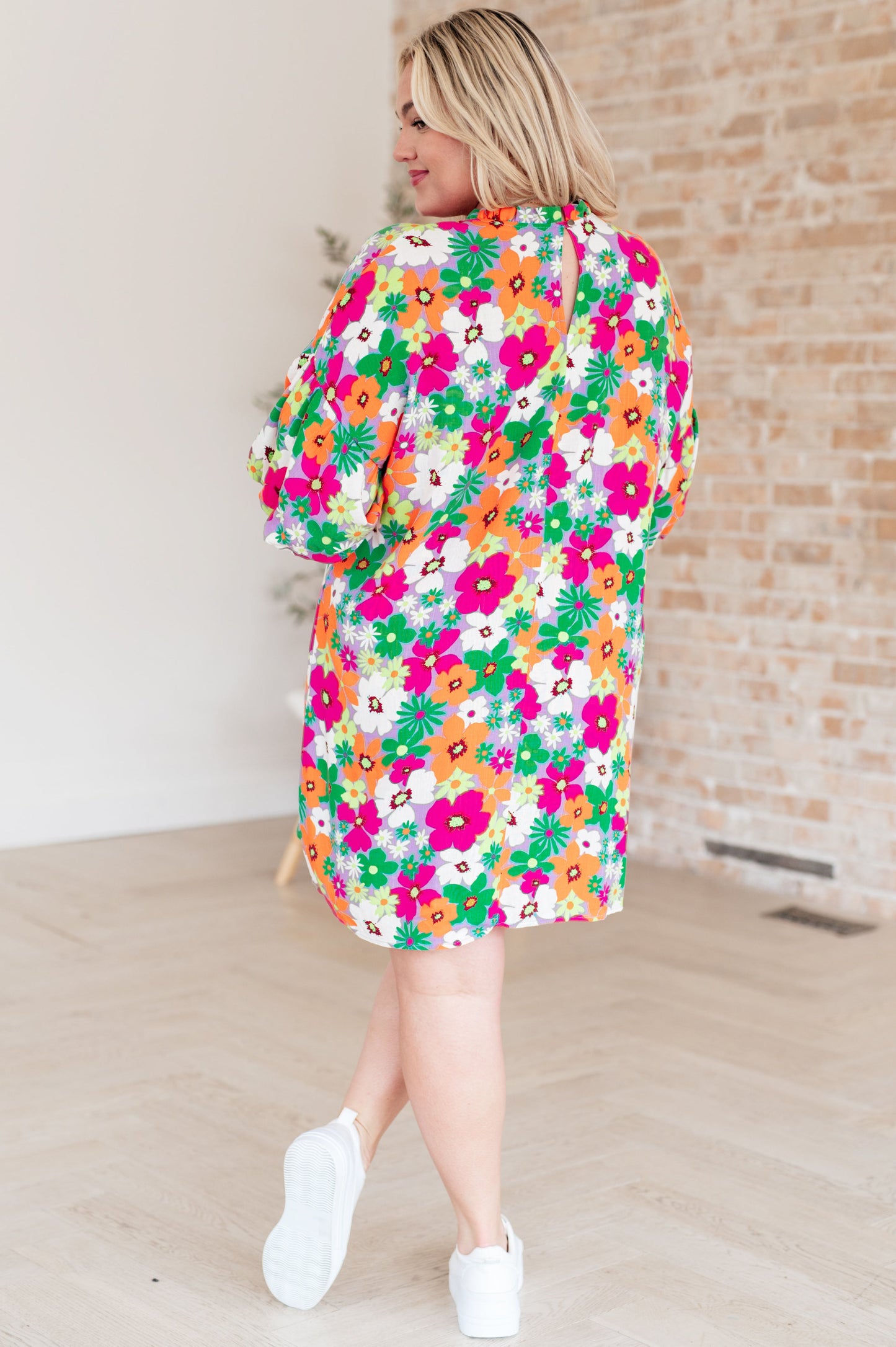 No Garden, No Problem Bubble Sleeve Dress - GeeGee